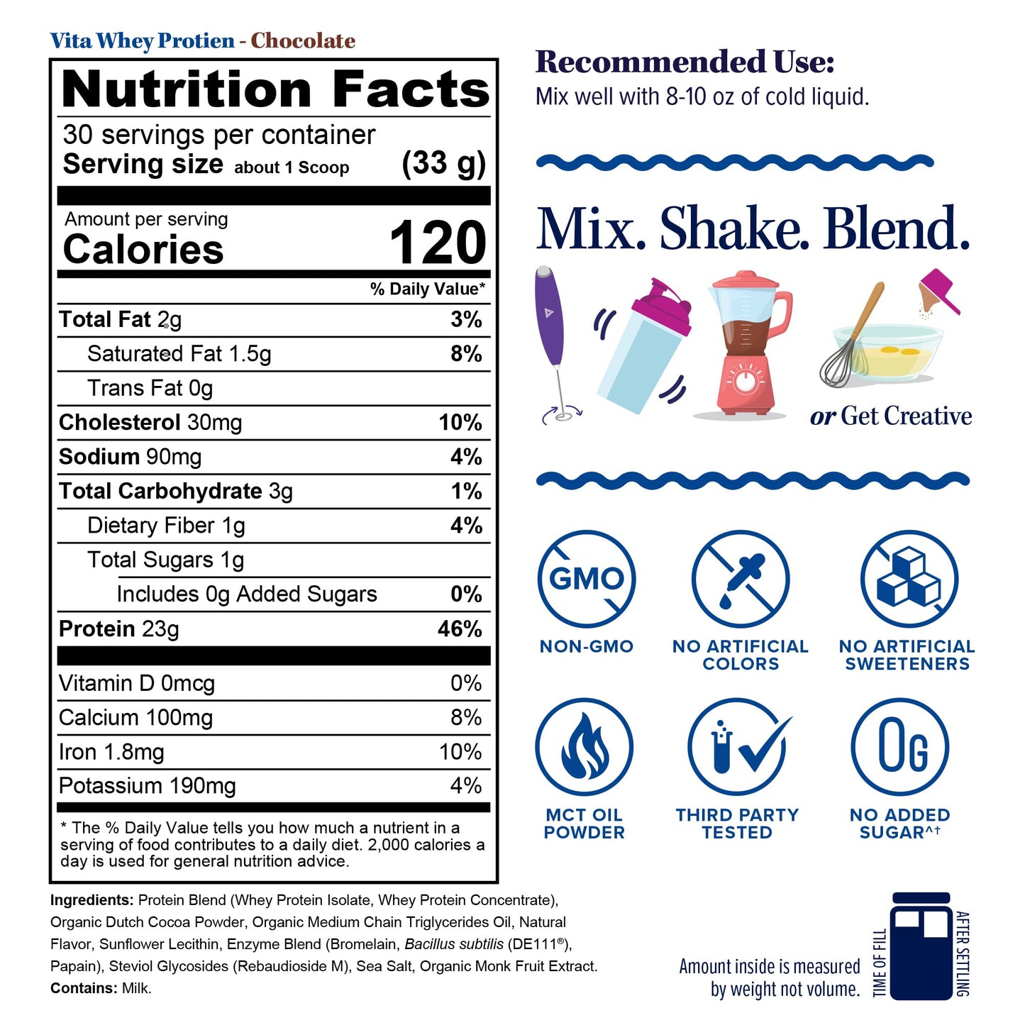 Vitauthority Whey Protein Powder for Women Whey Isolate Probiotics & Enzymes Supports Digestion, Nutrient Absorption & Energy Post-Workout & Daily Nutrition Chocolate Flavored 35.2 Servings