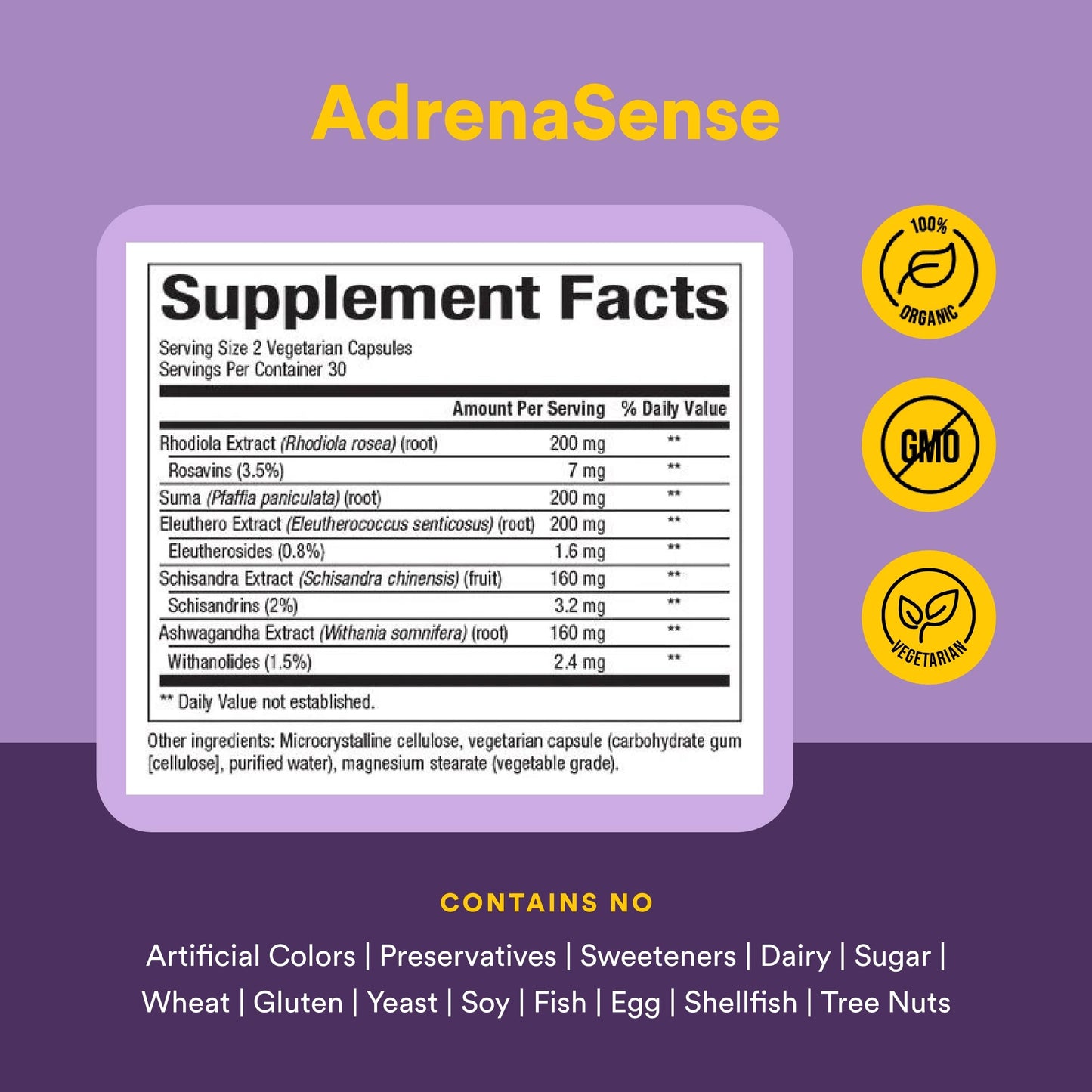 Natural Factors AdrenaSense Capsule 120