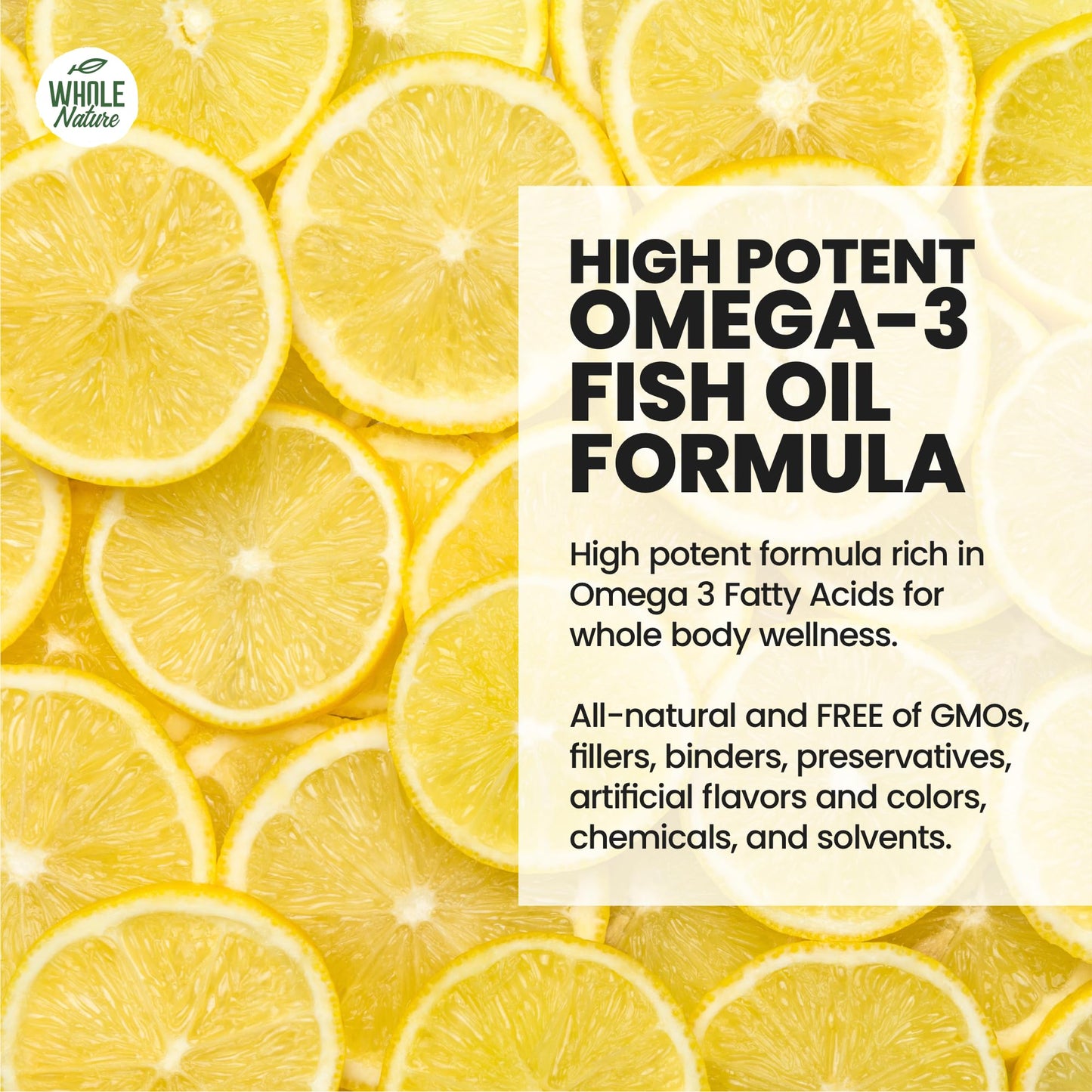 Whole Nature Omega-3 Fish Oil Capsules 180 Count