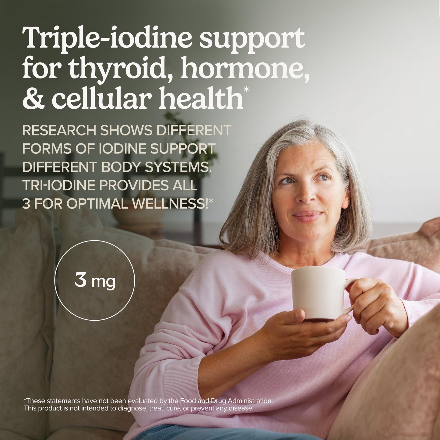 Terry Naturally Tri-Iodine 3 mg Iodine Capsules, 90 Count