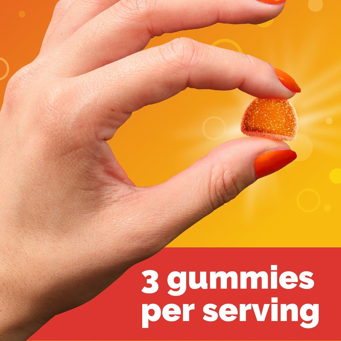 Emergen-C Vitamin C Gummies 750mg for Adults, Immunity Gummies with B Vitamins, 45 Count