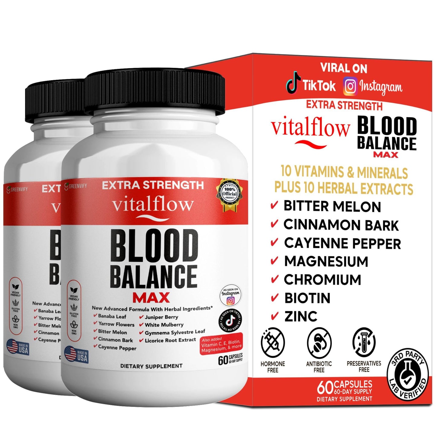 GREENVIFY VitalFlow Blood Balance Max Capsules 120