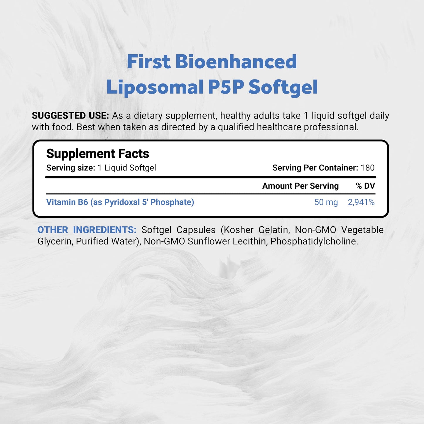 Naturalis Liposomal P-5-P 50mg Softgel 180 Count