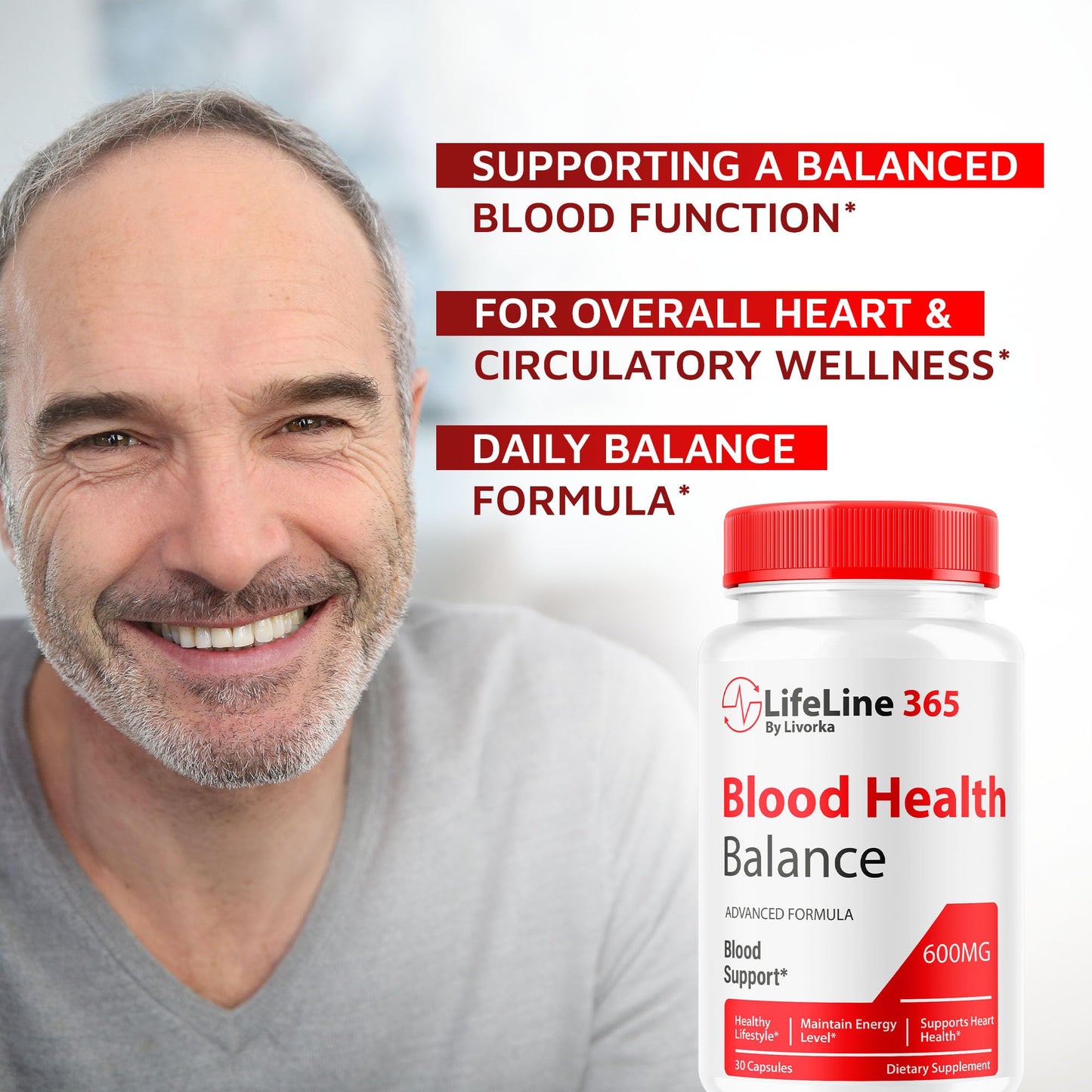 LIVORKA LifeLine 365 Blood Support Capsules 60 Count