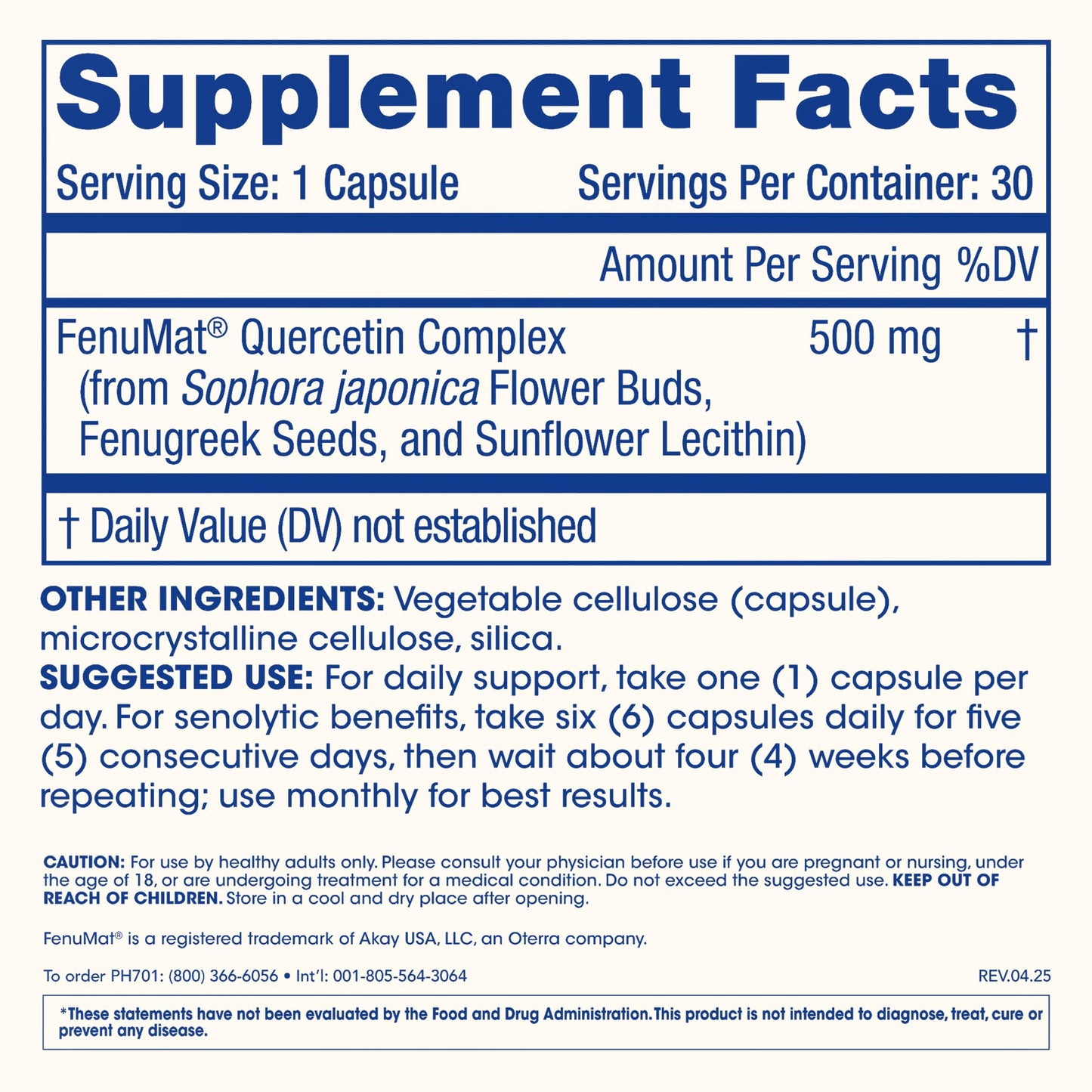 ProHealth Pure Quercetin 500 mg Capsule, 30 Count