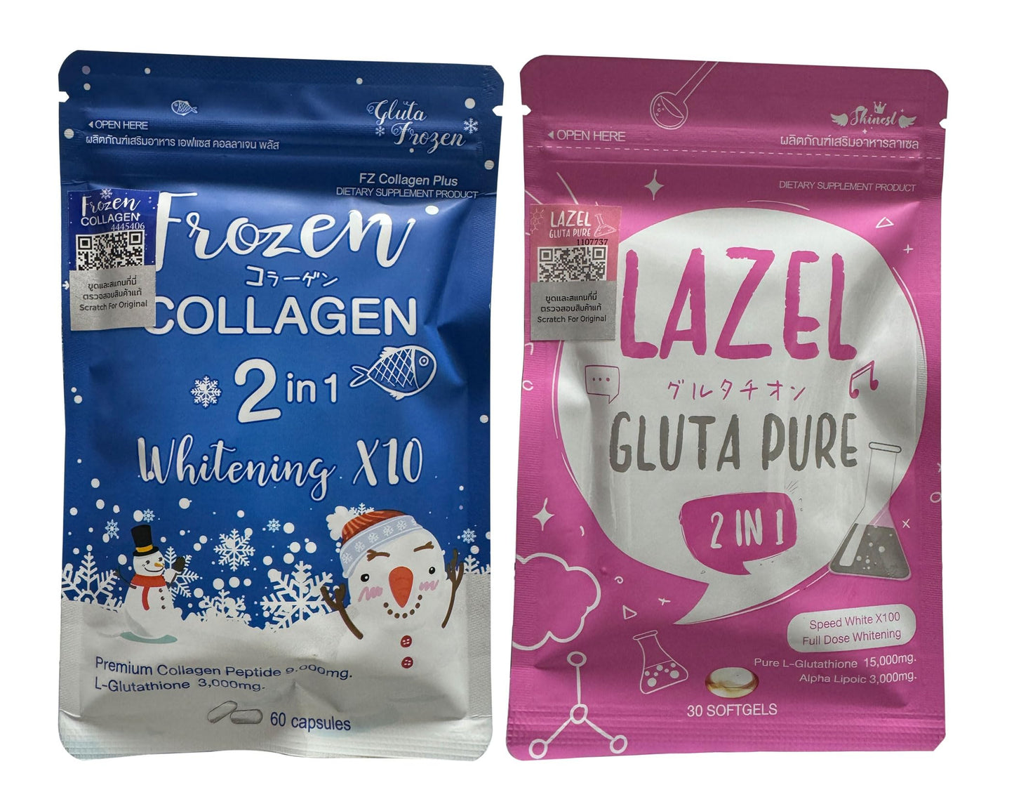 Gluta Frozen Collagen Frozen Collagen Capsules, 2 Packs