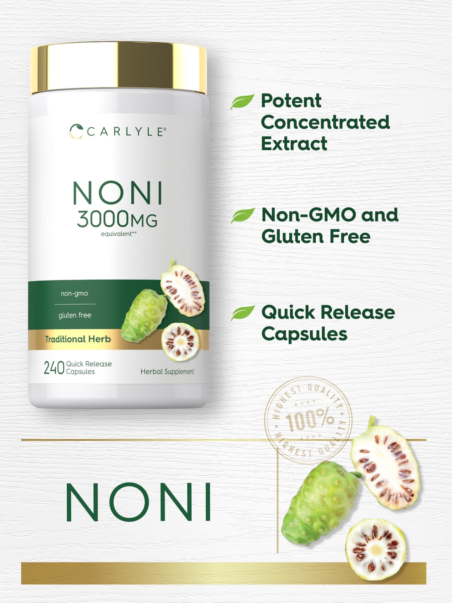 Carlyle Noni Fruit Capsules 240