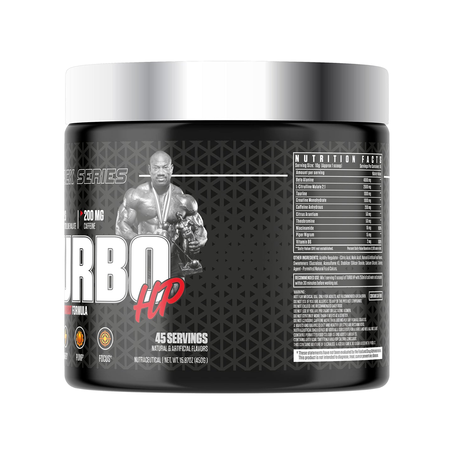 DEXTER JACKSON Black Series Turbo HP Pre Workout Powder 0.36 oz