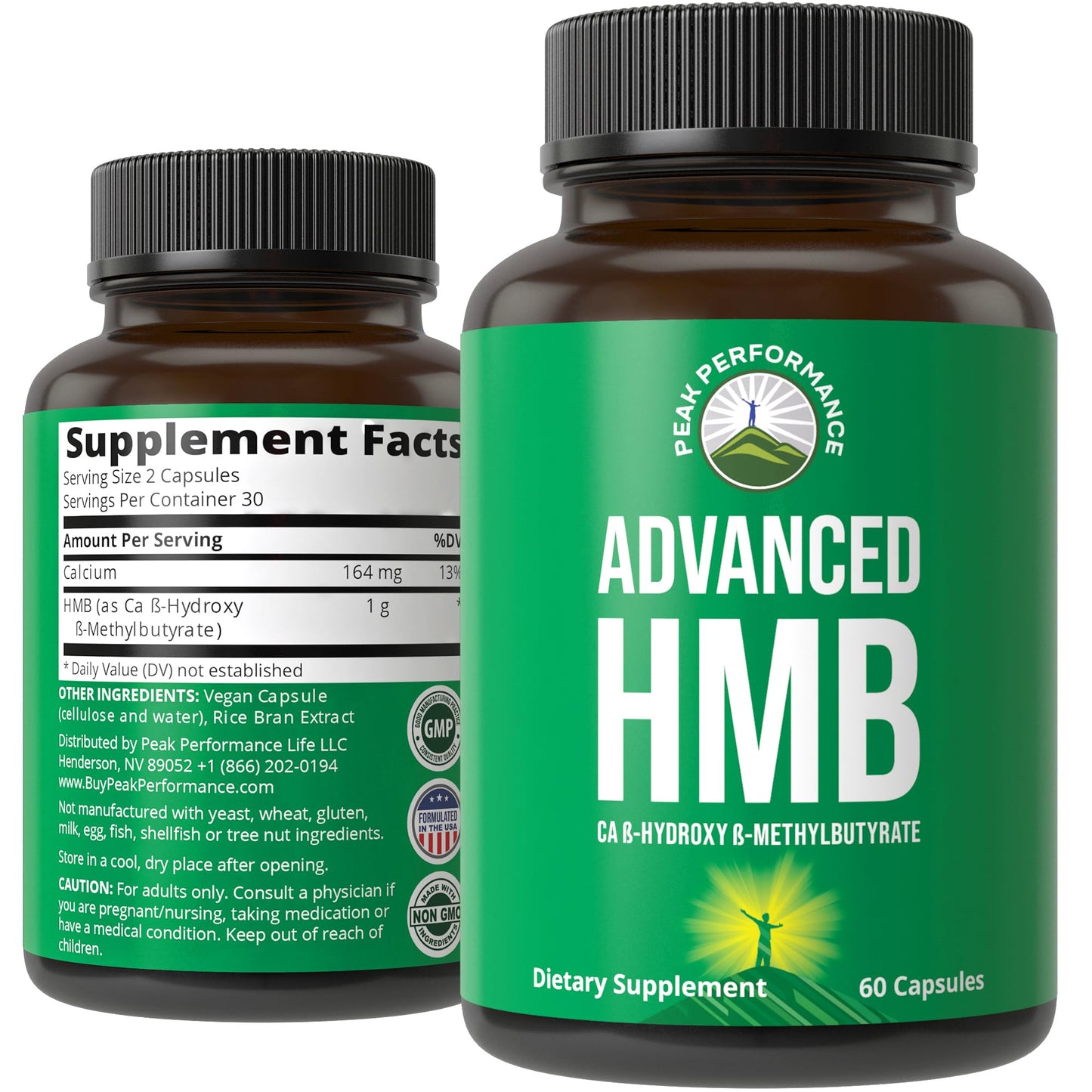 Peak Performance Advanced HMB 1000mg, 60 Capsules