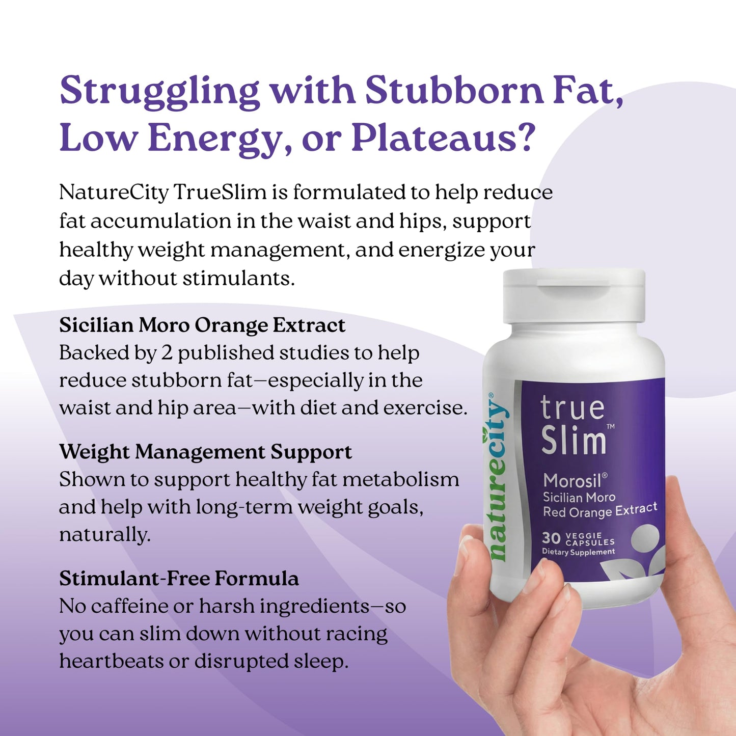NatureCity True-Slim Morosil Weight Management Capsules, 60 Veggie Capsules
