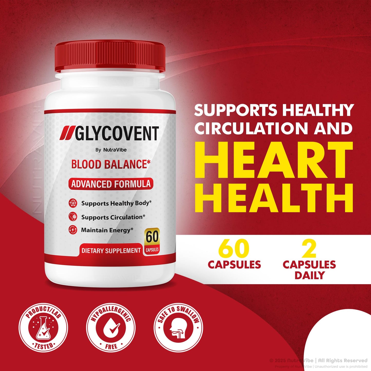 NutraVibe GlycoVent Blood Balance Capsule, 120 Capsules