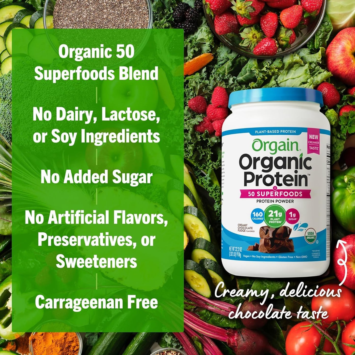 Orgain Organic Vegan Protein + 50 Superfoods Bundle Powder 64.64