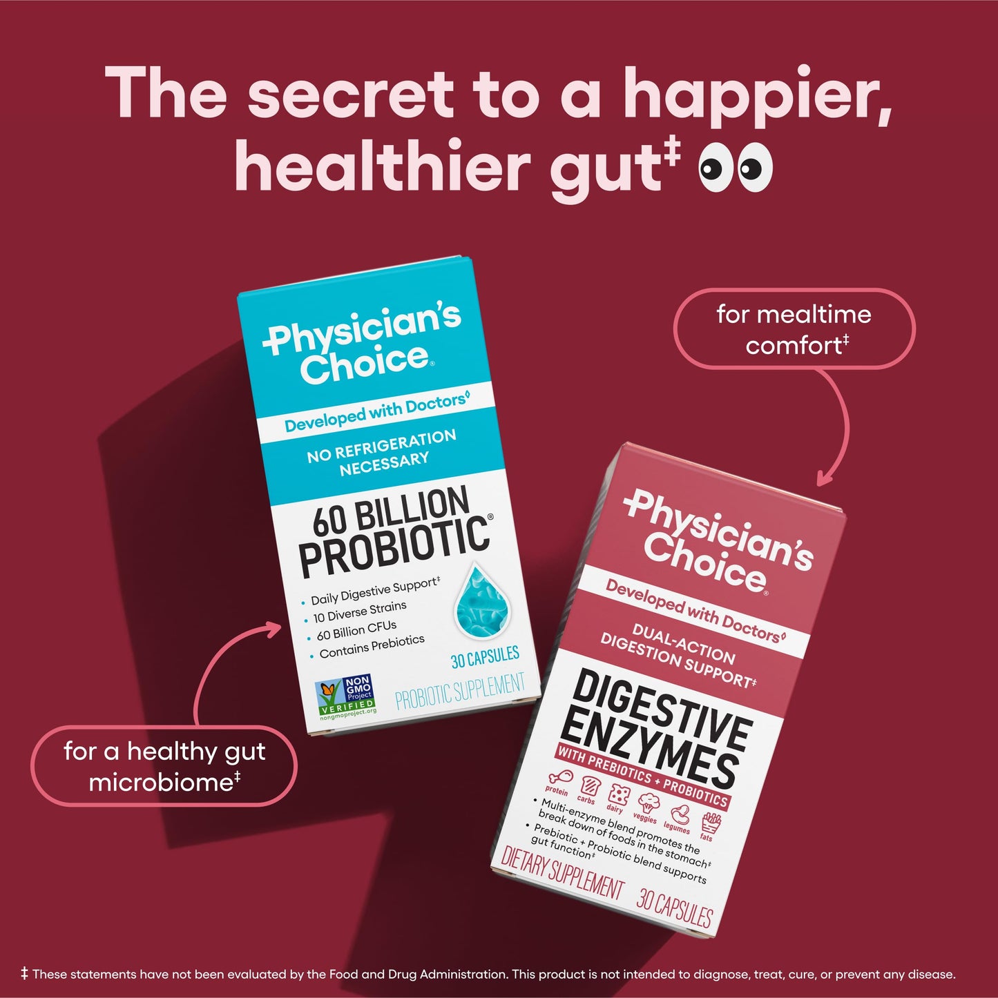 Physician's CHOICE Digestive Enzymes for Bloating & Digestion Capsule, 180 Count