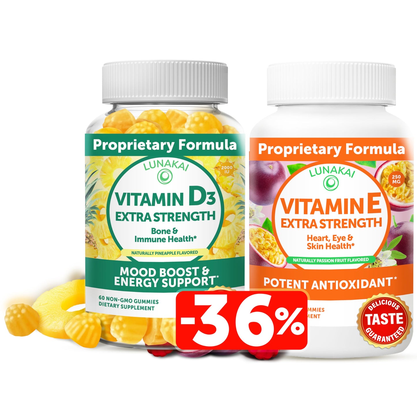 Lunakai Vitamin D3 and Vitamin E Gummies Bundle Gummy 1