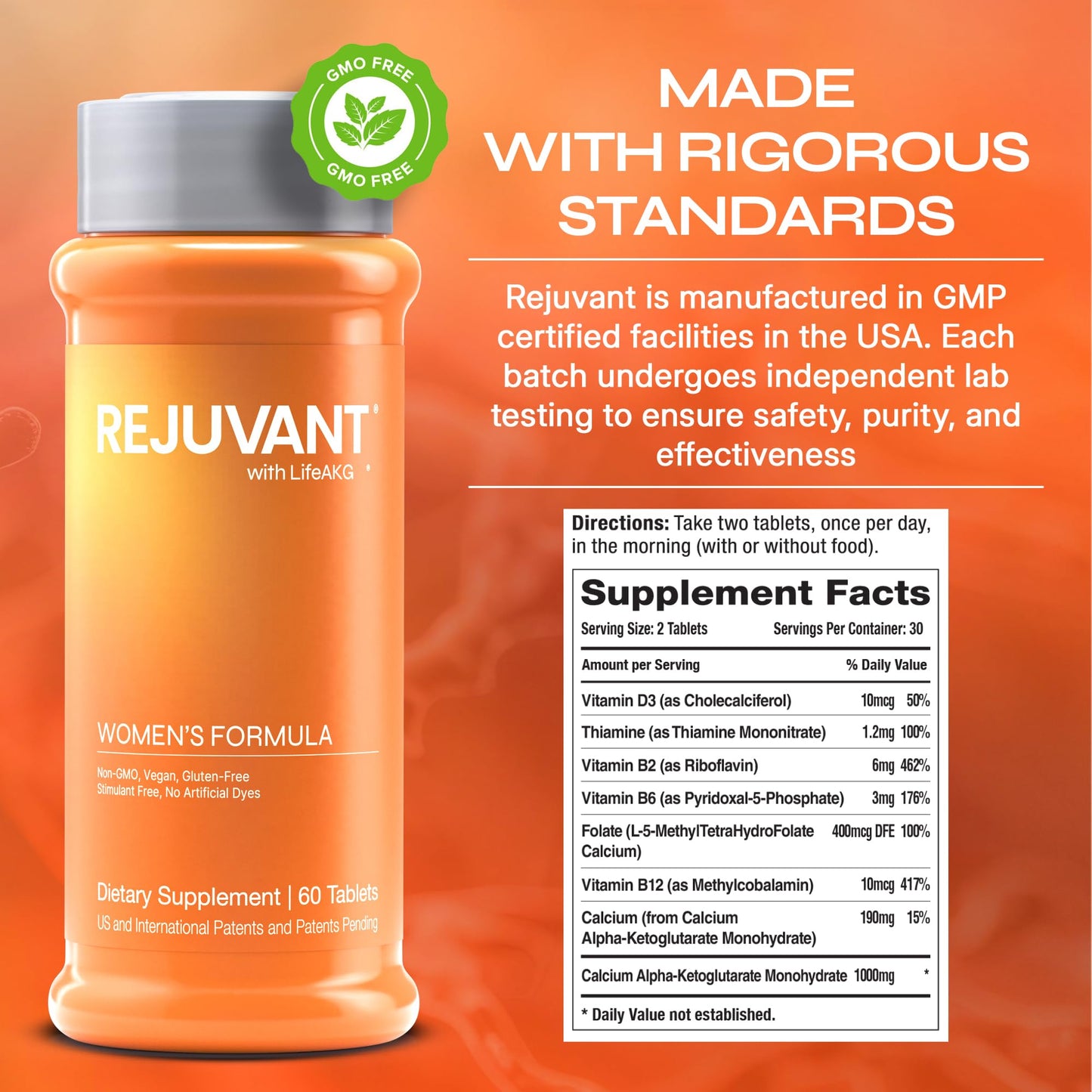 Rejuvant Calcium Alpha-Ketoglutarate 1000mg Capsule, 120 Capsules