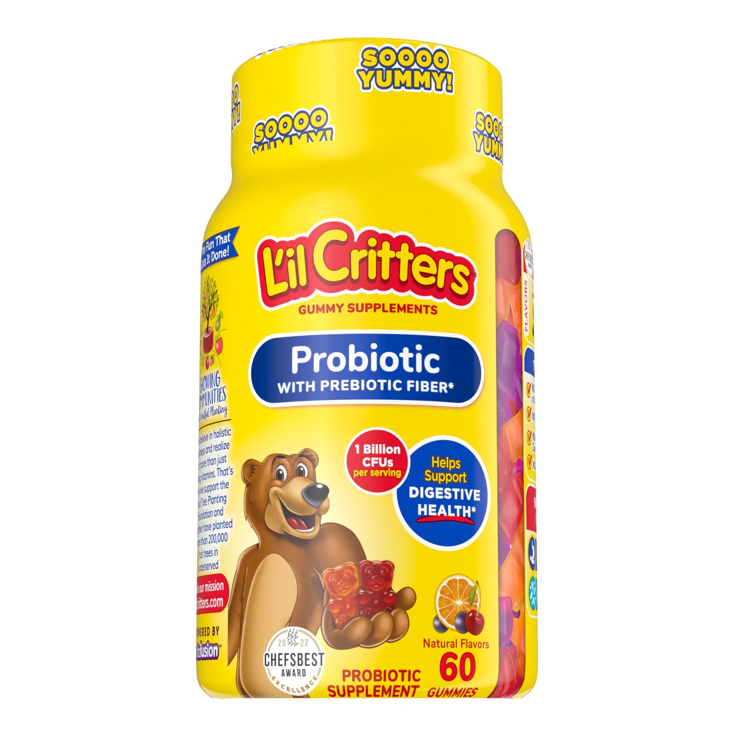Lil Critters Kids Probiotic Digestive Gummy and Immune Vitamin C Gummy Bundle, 250 Gummies