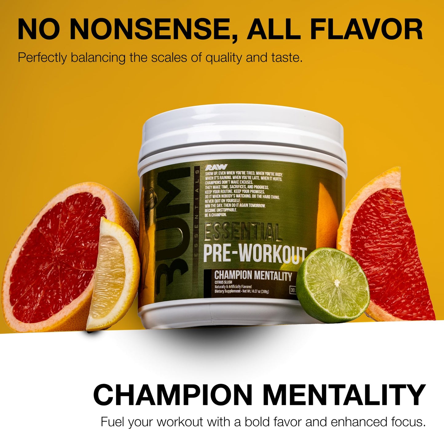RAW Essential Pre-Workout Powder 17.6