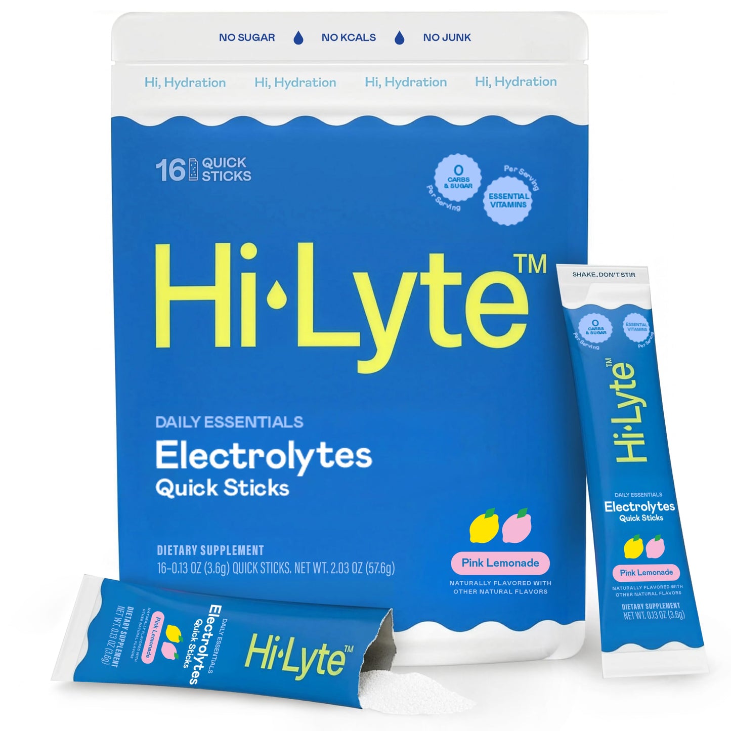 Hi-Lyte Daily Essentials Electrolytes Quick Sticks Powder 2.37 oz
