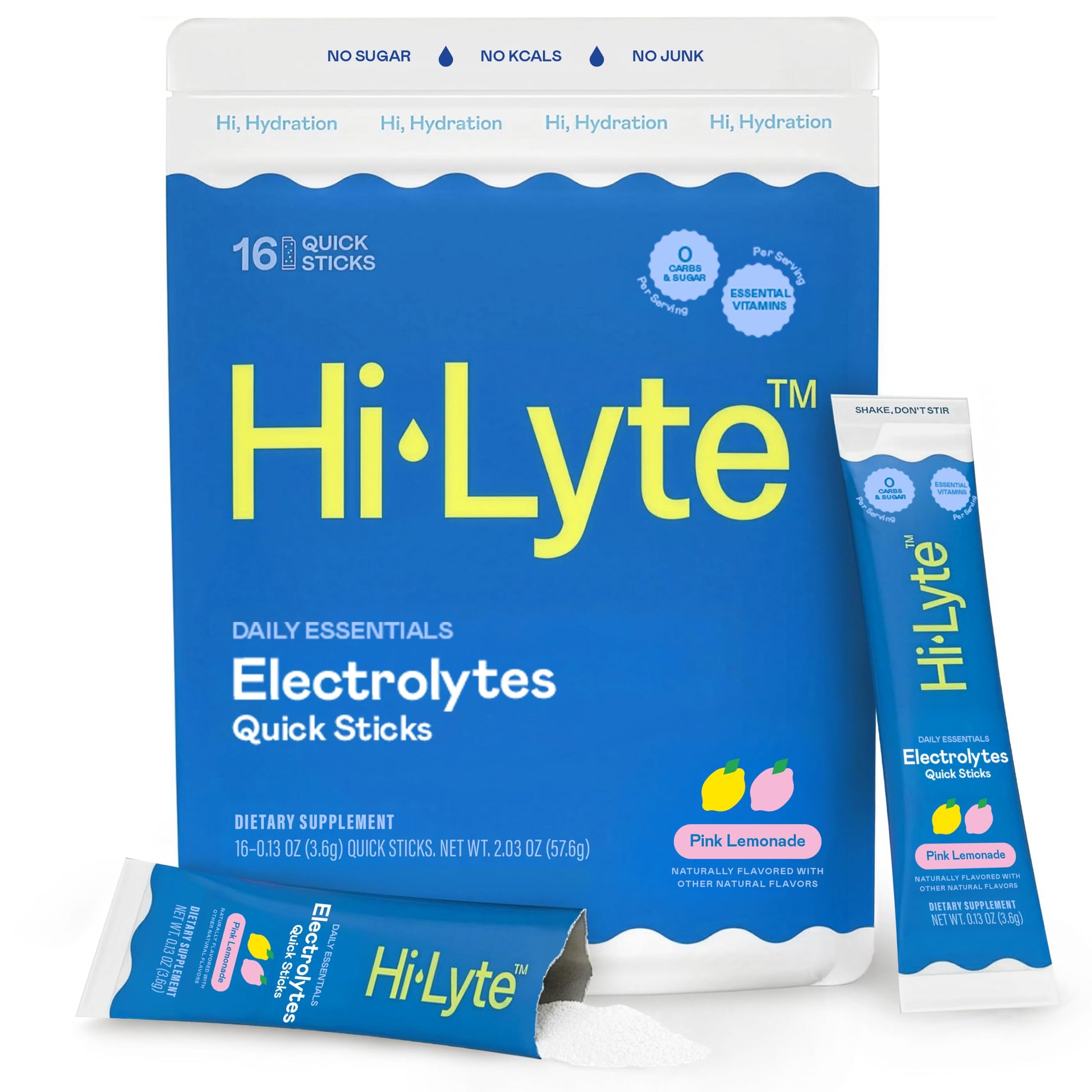 Hi-Lyte Daily Essentials Electrolytes Quick Sticks Powder 2.37 oz