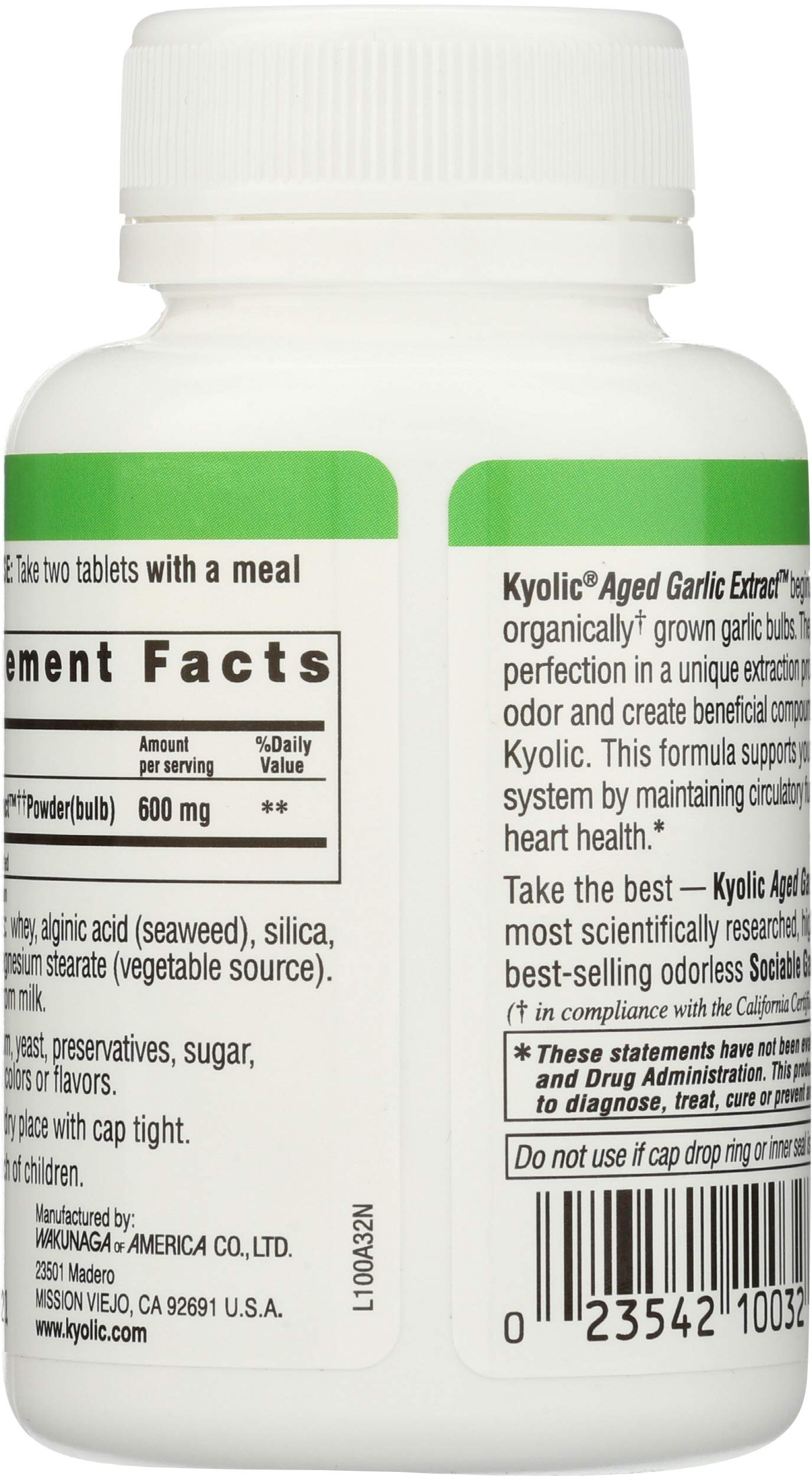 Kyolic Formula 100 Original Formula Tablets 200