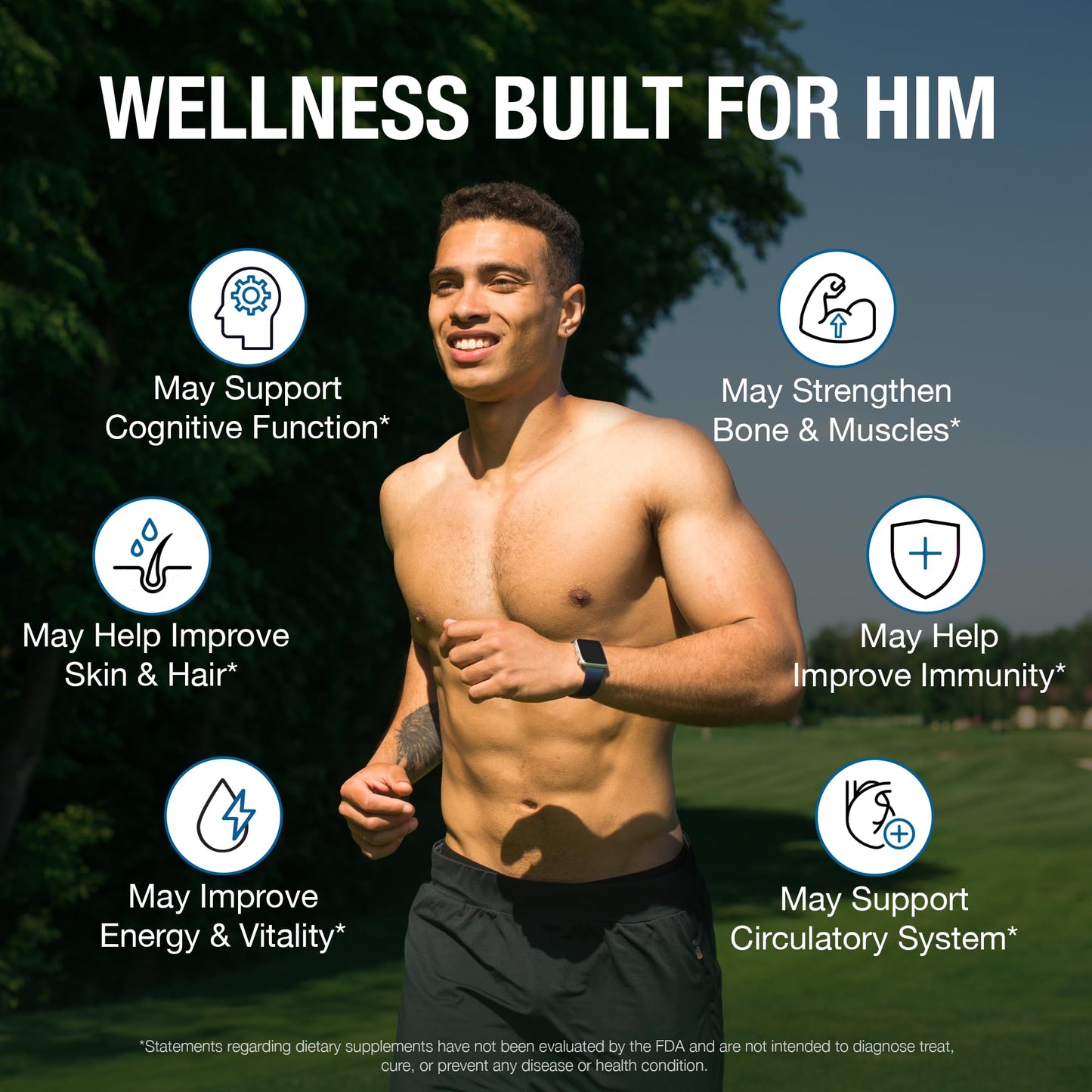 Pure By Nature One-Daily Multivitamin for Men Veggie Capsules, 60 Capsules