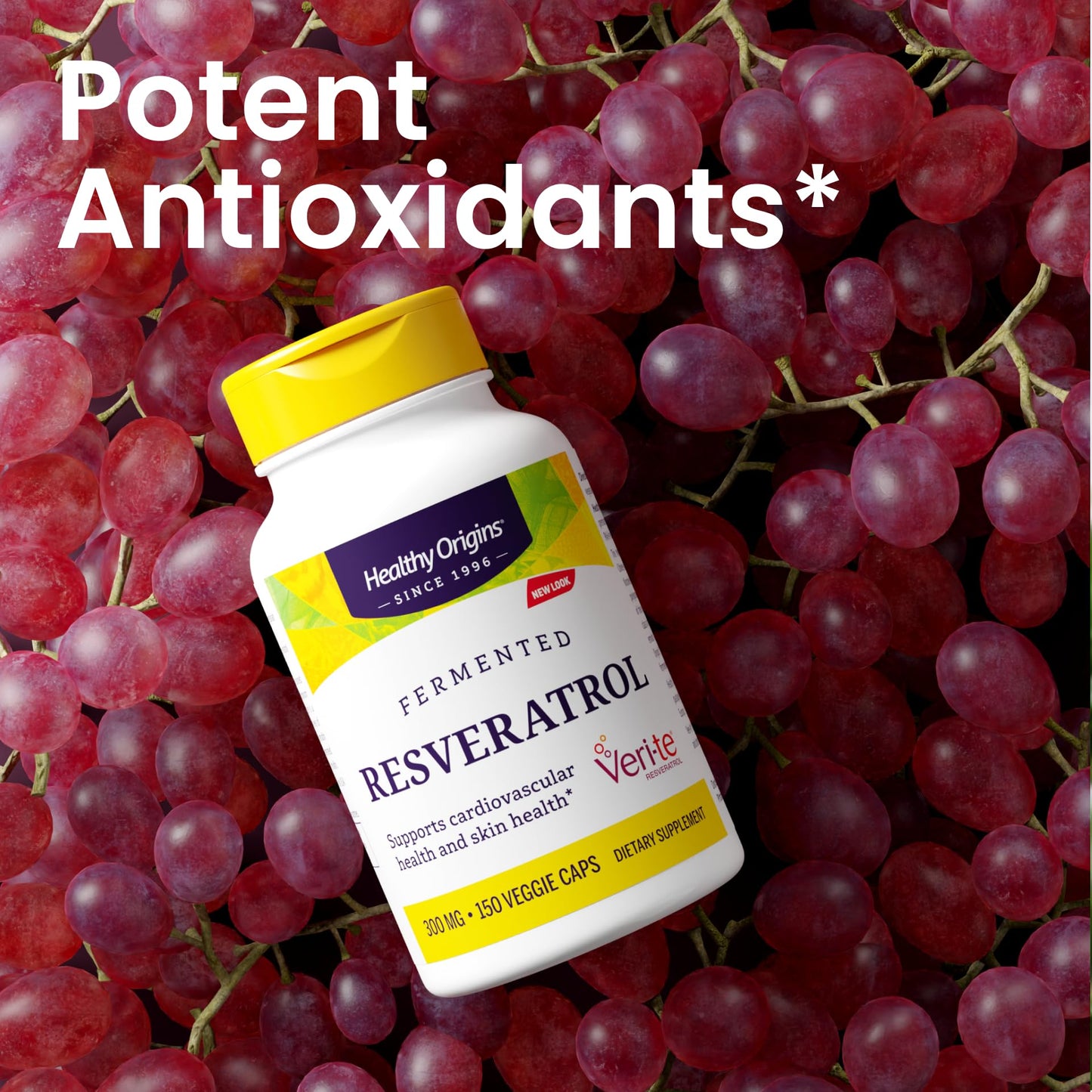 Healthy Origins Fermented Resveratrol 300 mg Capsules, 150 Count