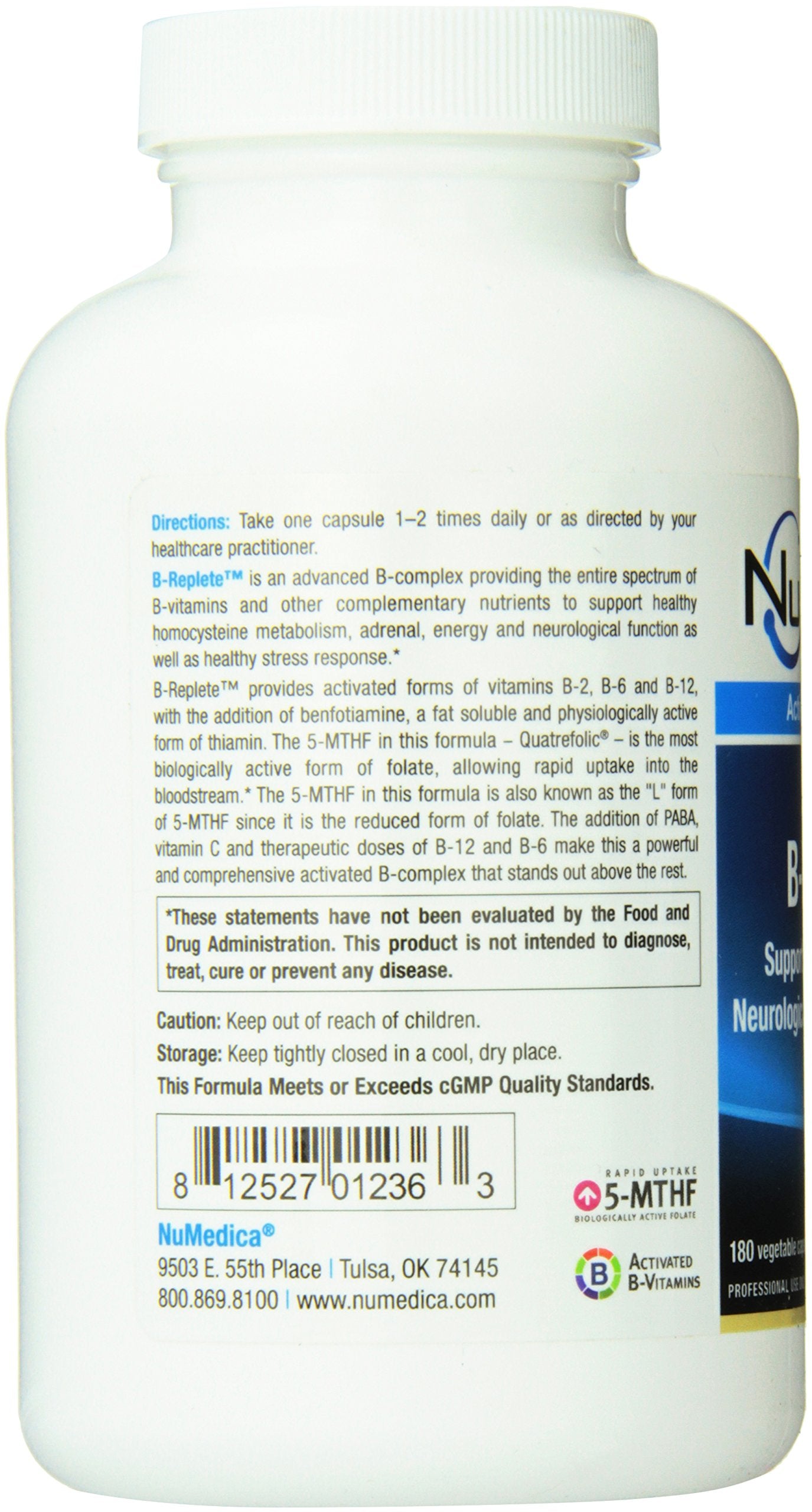 NuMedica B-Replete Supplement 180 Capsules