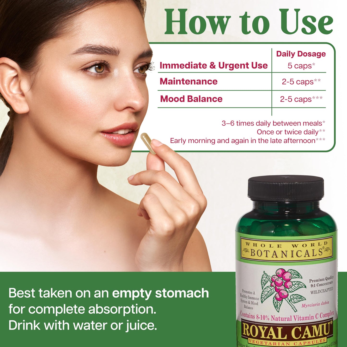 Whole World Botanicals Royal Camu Capsules 140