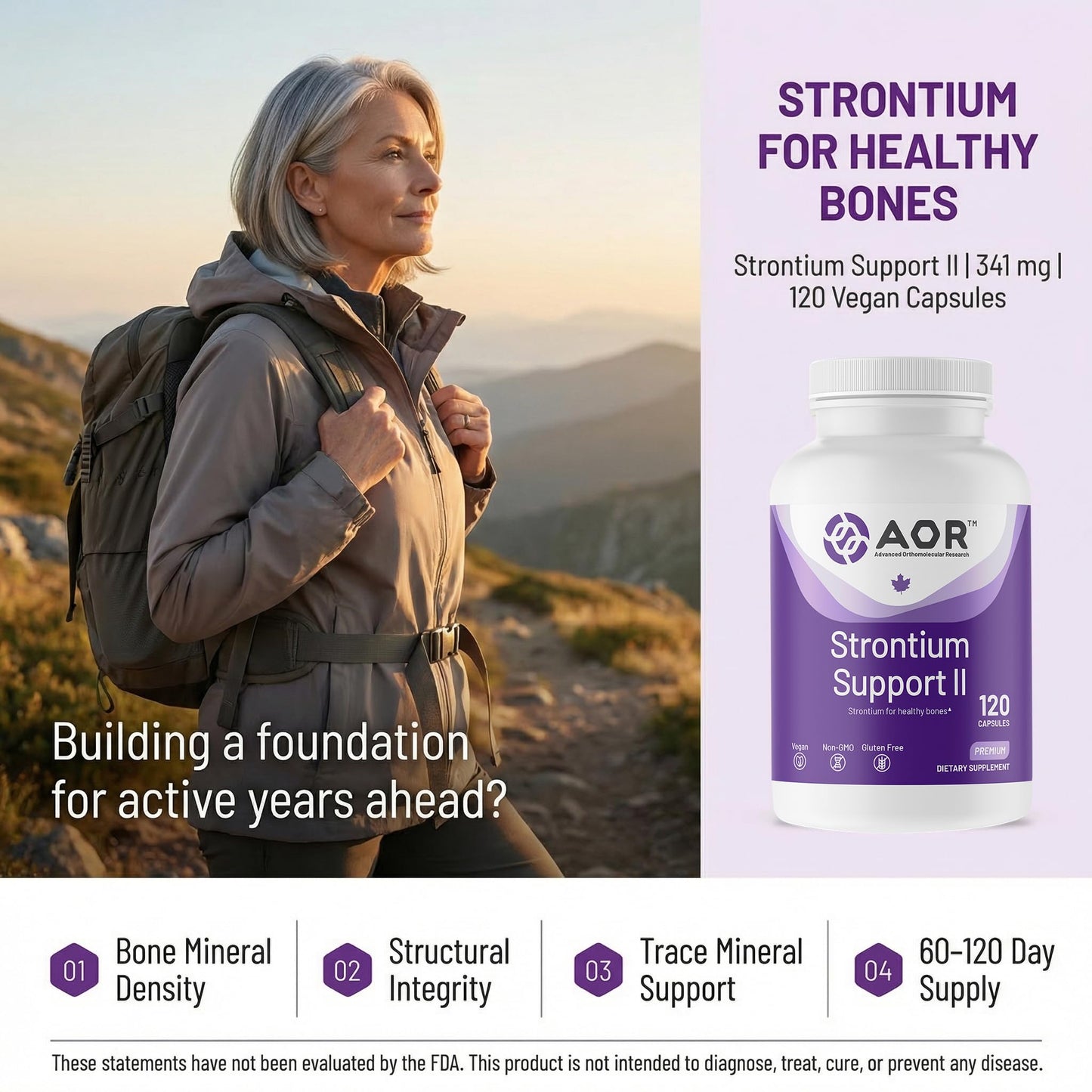 AOR Strontium Support II 120 Capsules