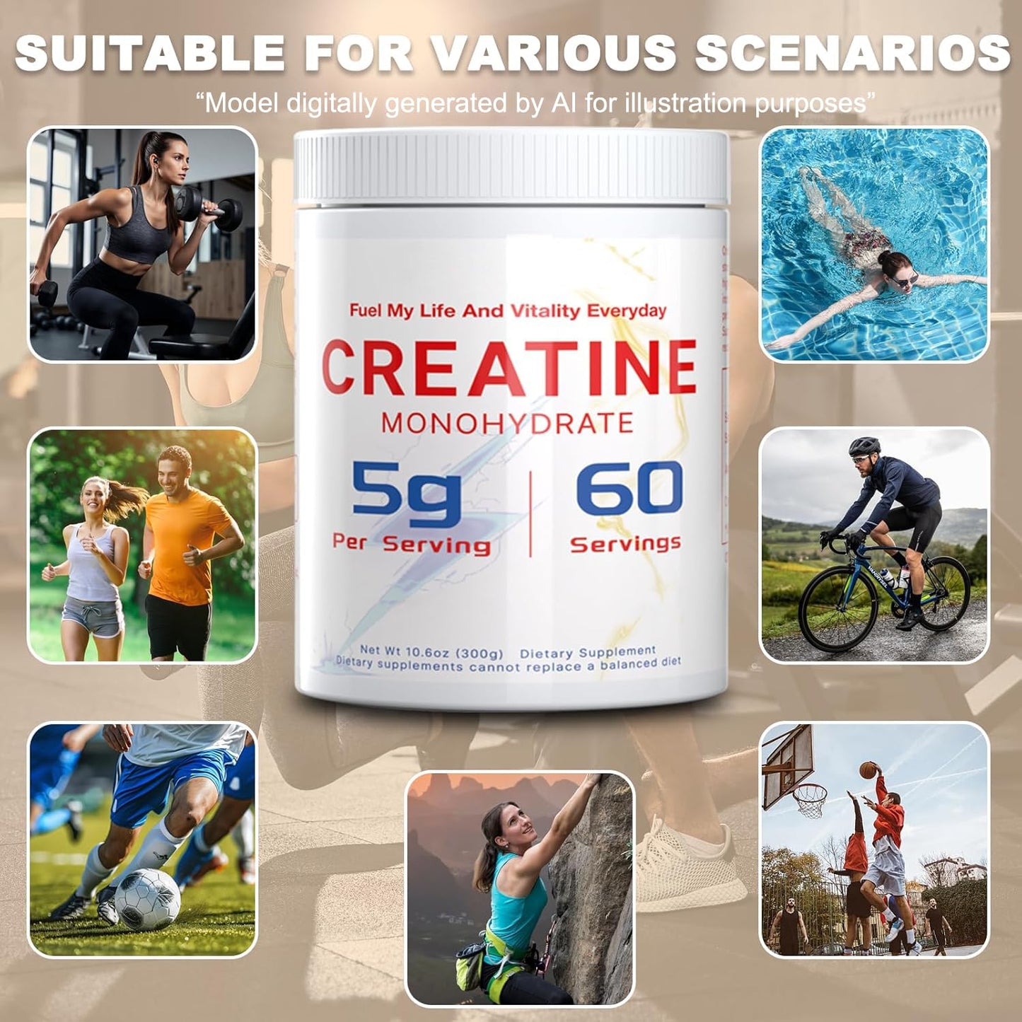 Dr. HR Creatine Monohydrate Powder 10.58 oz