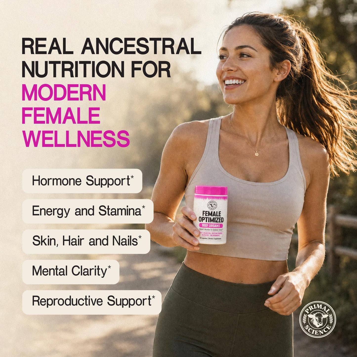 Primal Science Female Optimized Beef Organs, 60 Capsules