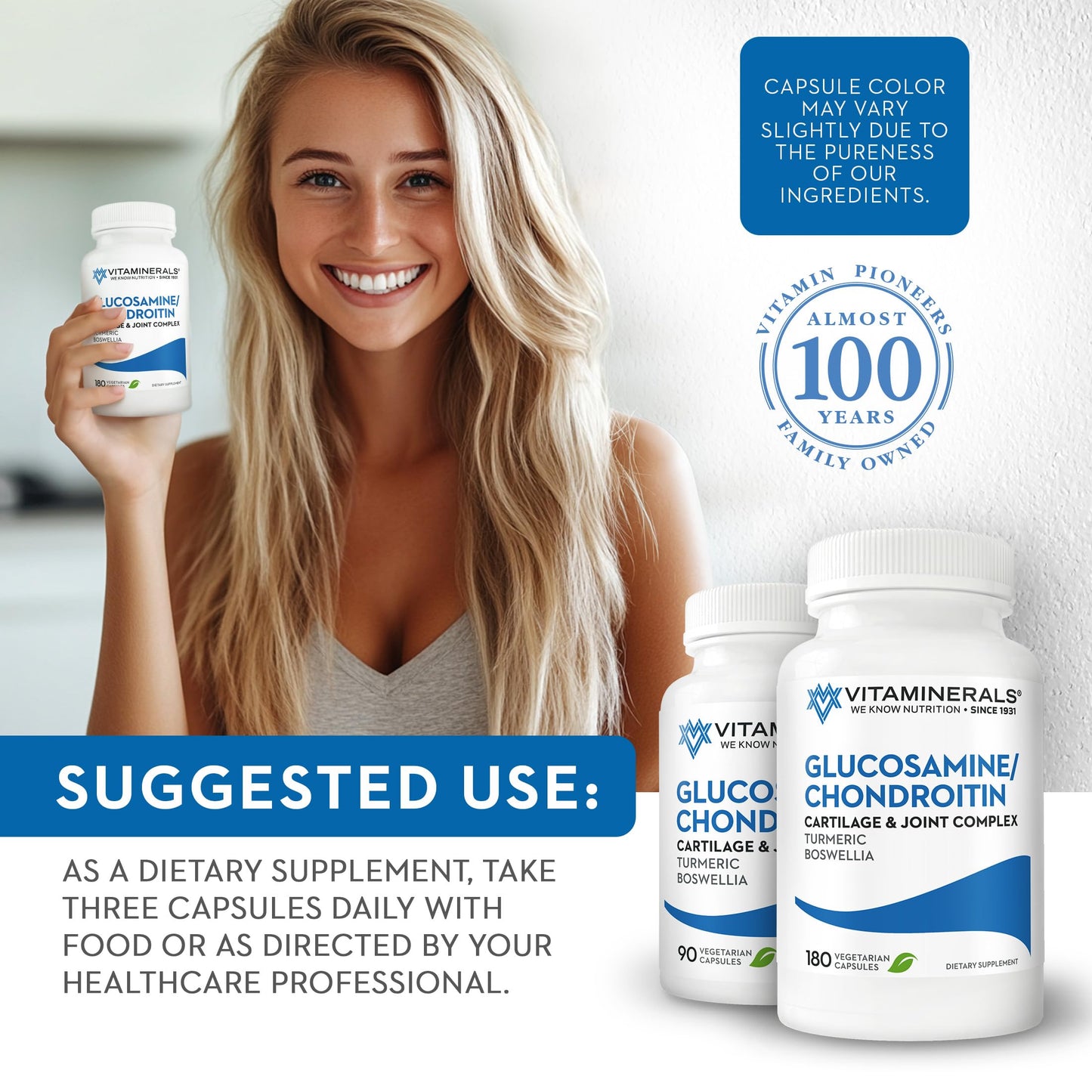 Vitaminerals Glucosamine Joint Support Glucosamine-Chondroitin Complex Capsule 90