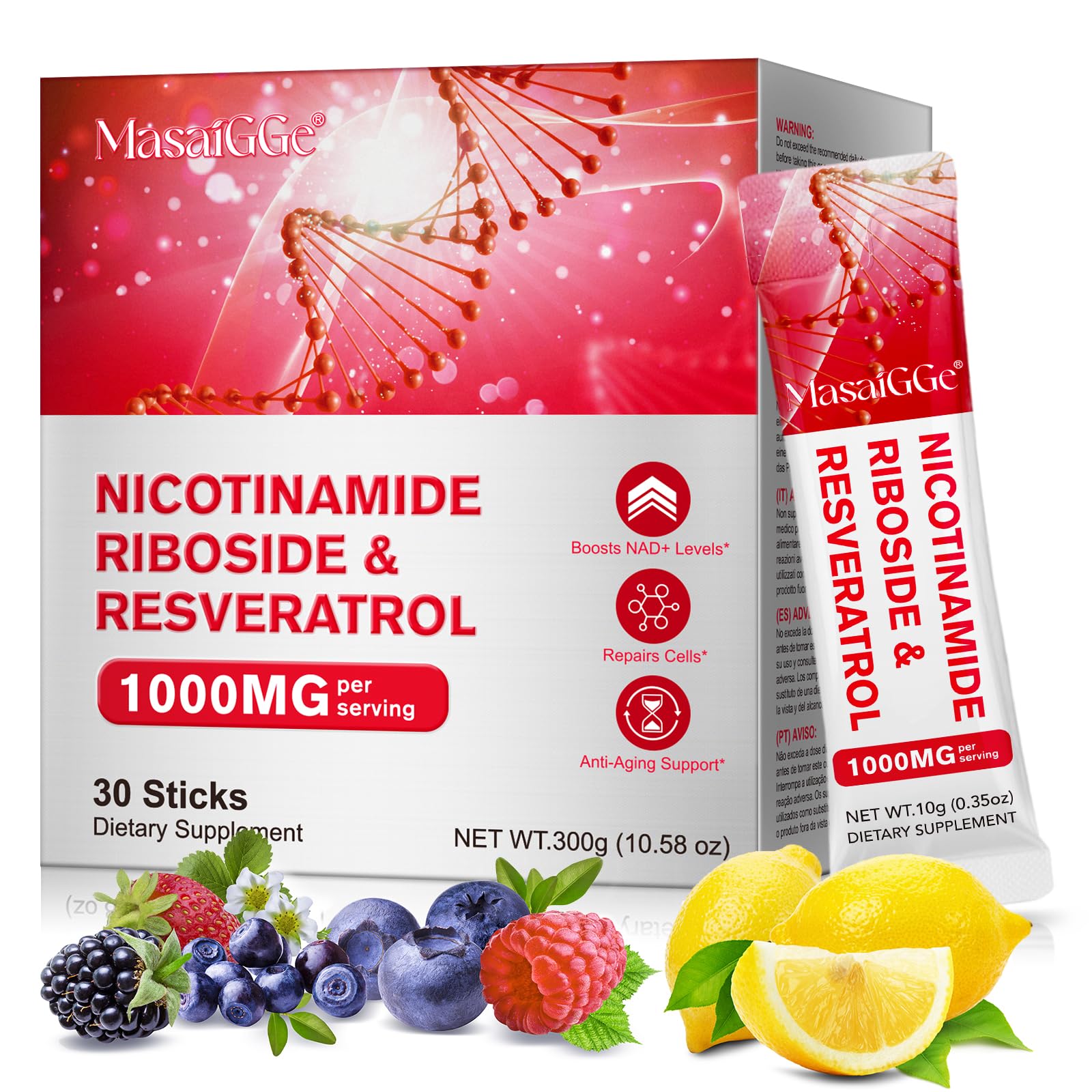 Leeylitdrag NAD 1000mg Nicotinamide Riboside & Resveratrol Capsule 30 Capsules
