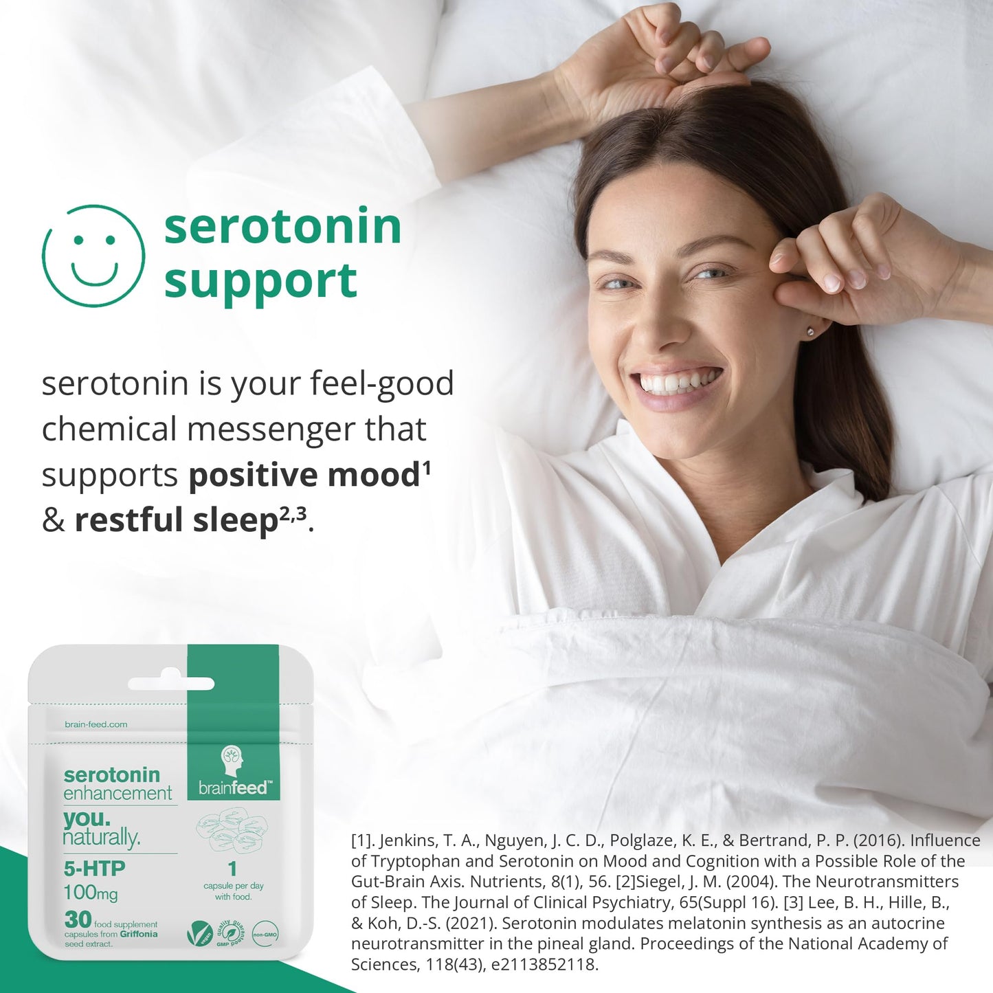 Brain Feed Serotonin Mood Support Tablet 30 Count