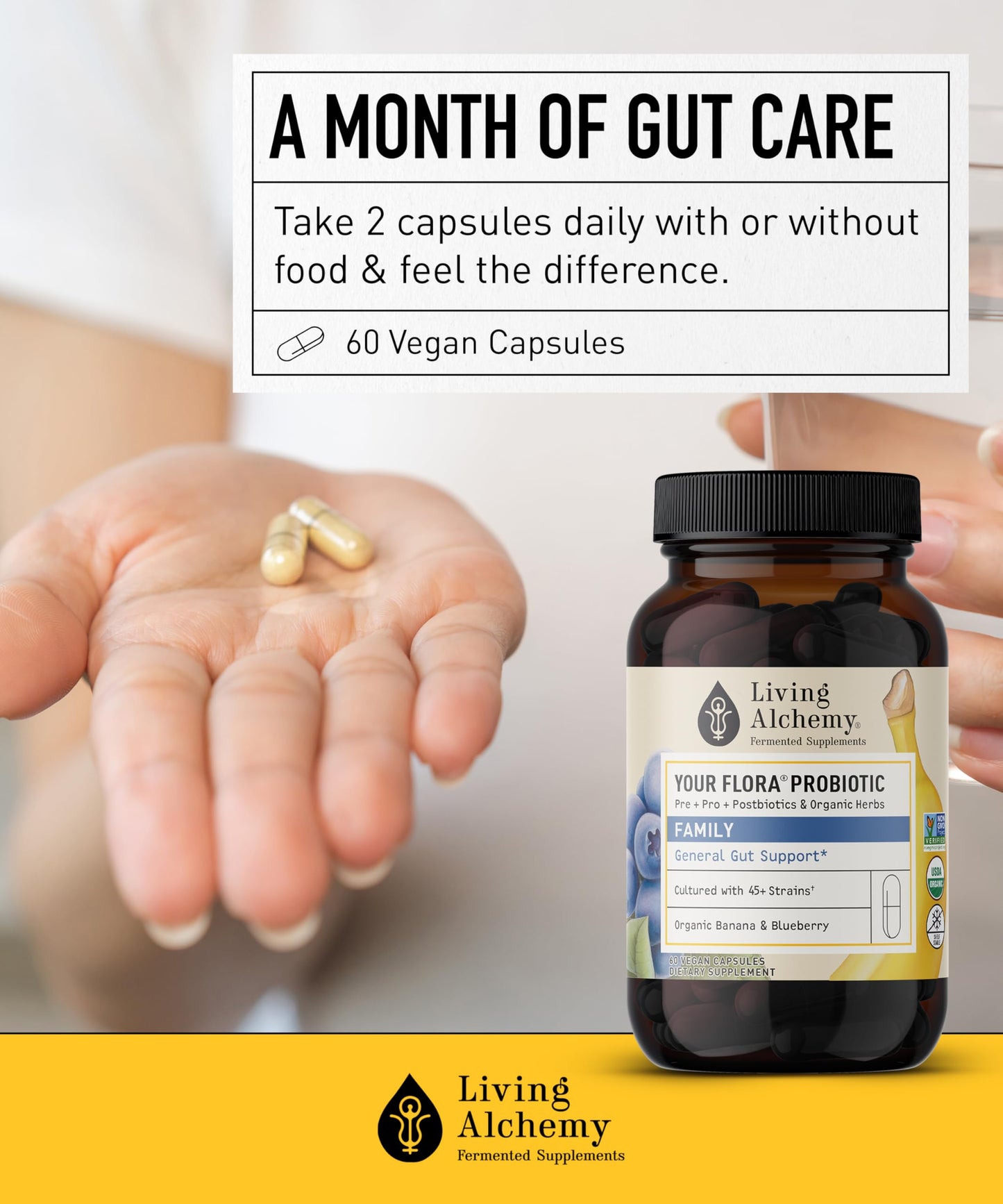 Living Alchemy Your Flora Probiotic Family Capsule 60 Capsules