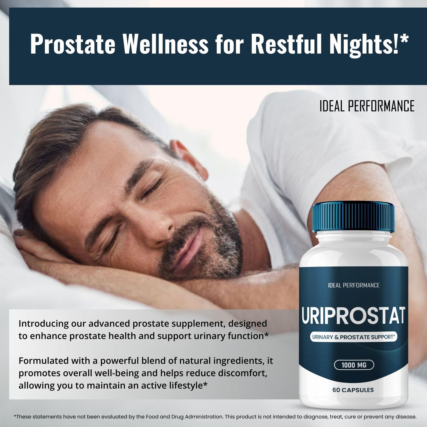 IDEAL PERFORMANCE Uriprostat Prostate Health Capsules for Men, 300 Count