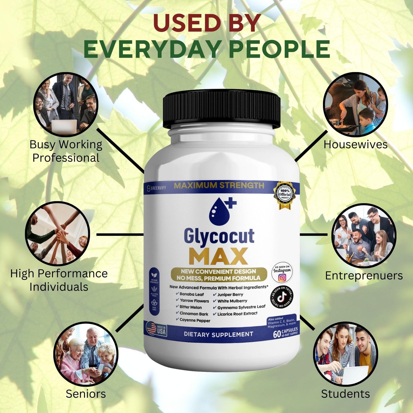 GREENVIFY Glycocut Max Maximum Strength, 60 Veggie Capsules