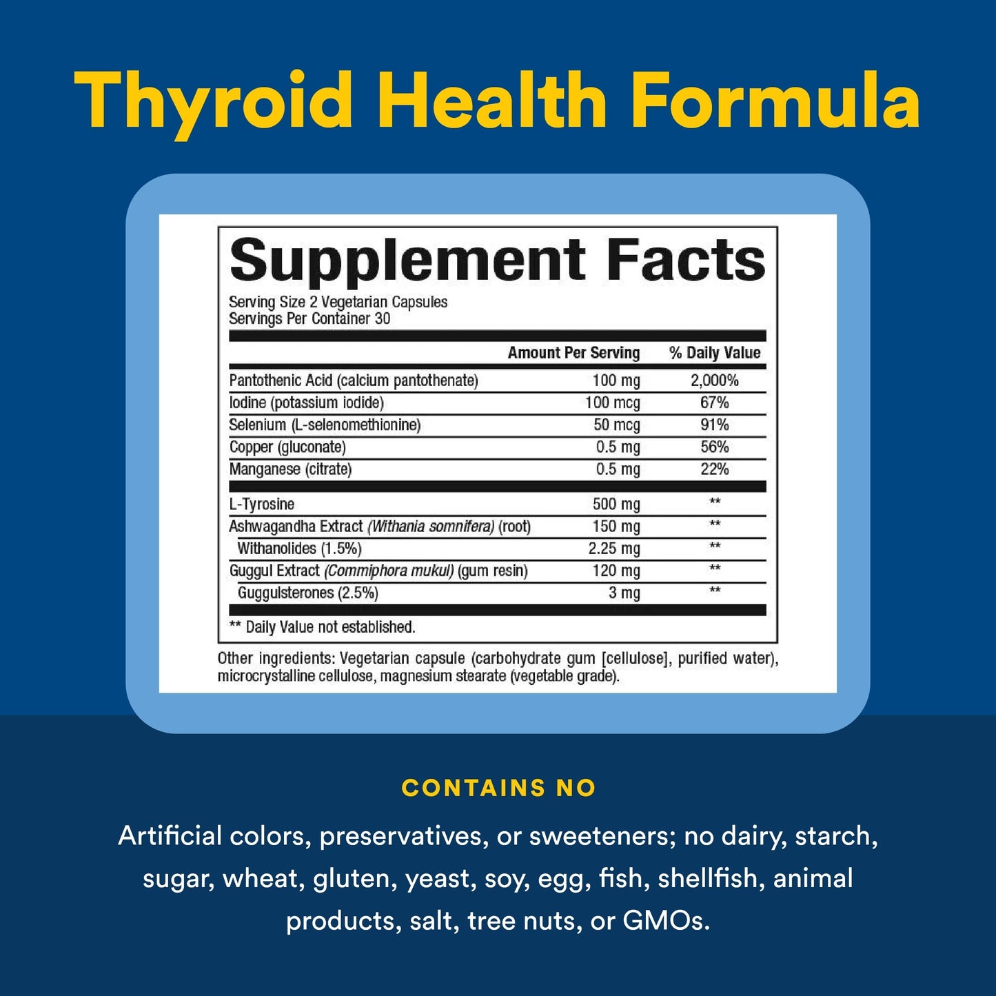Natural Factors Thyroid Health Formula, Nutritional and Herbal Support Capsule, 60 Capsules
