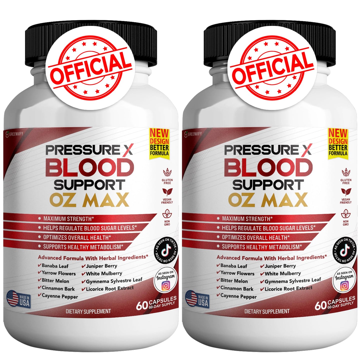 GREENVIFY Pressure X Blood Support Capsules 60 Count