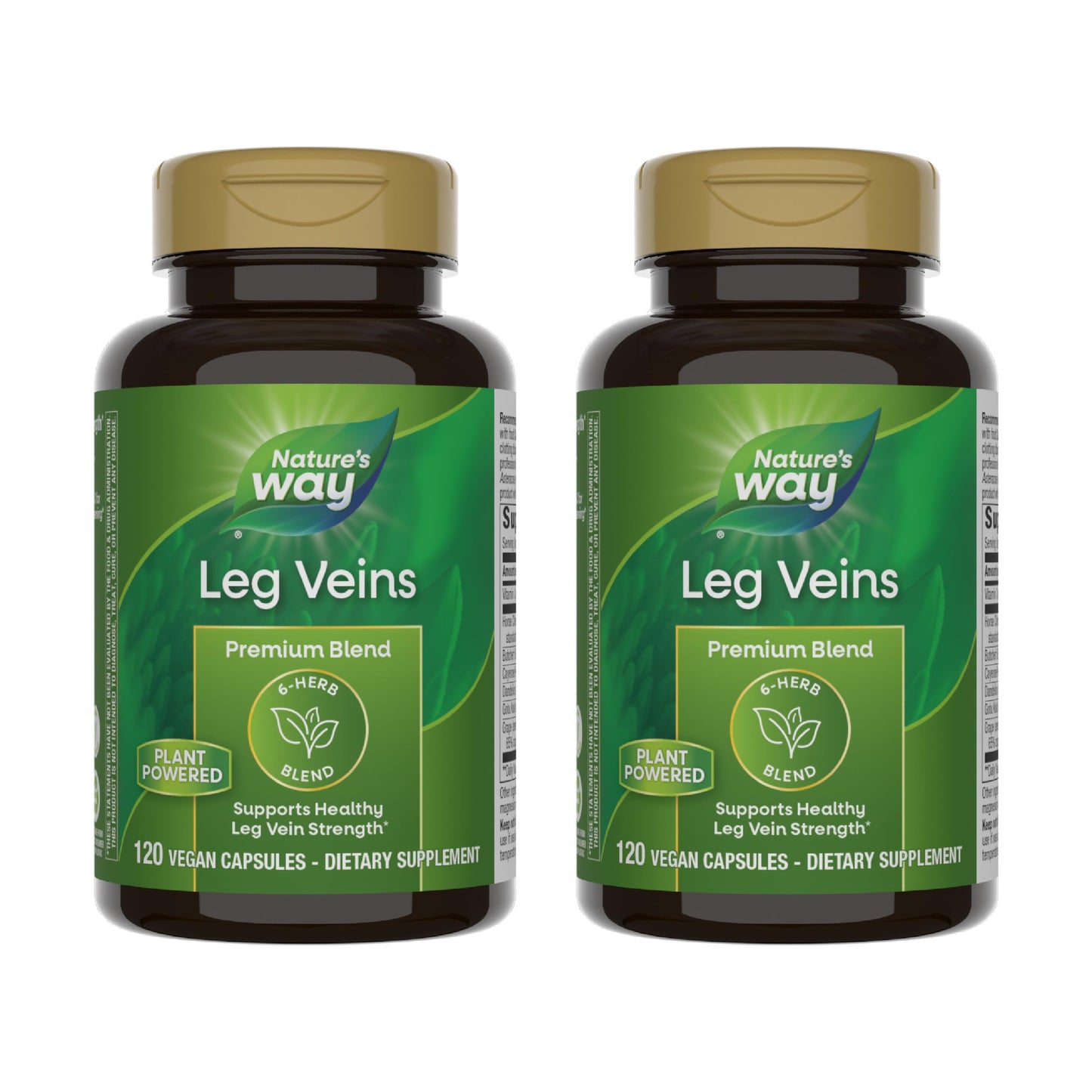 Nature's Way Leg Veins Support Blend with Tru-OPCSTM, Vegetarian Capsules 120 Count