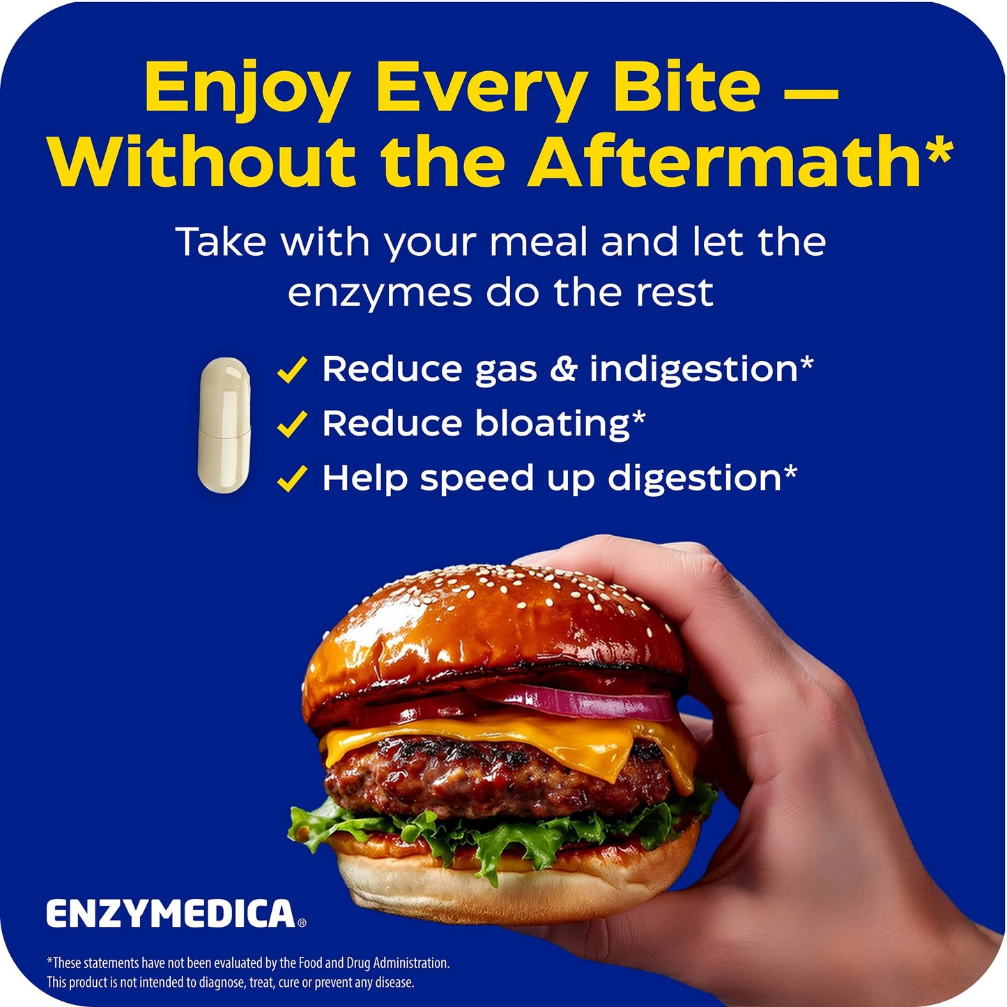 Enzymedica Digest Gold + ATPro Maximum Strength Enzyme Formula Fast-Acting Helps Digest Large Meals Prevents Bloating and Gas Capsule 120 Count