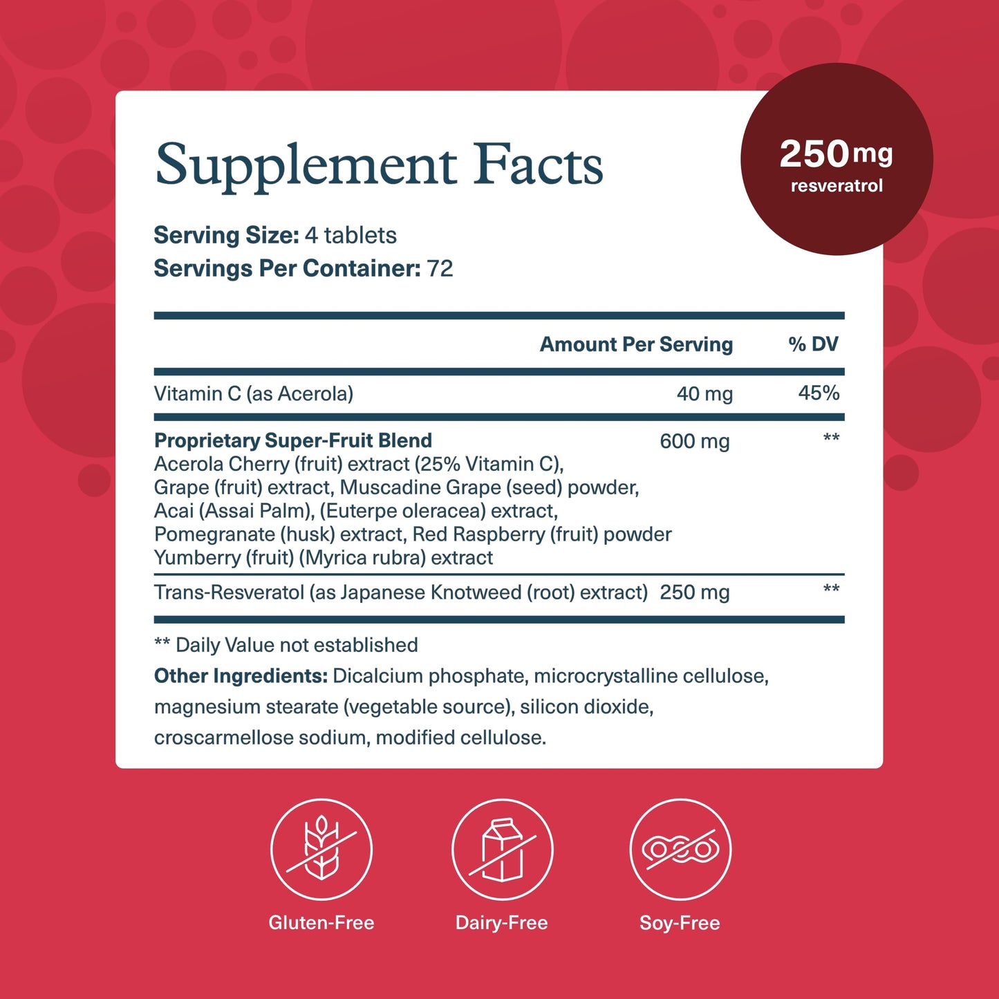 Youtheory Resveratrol Advanced Antioxidant Formula Tablets, 290 Tablets