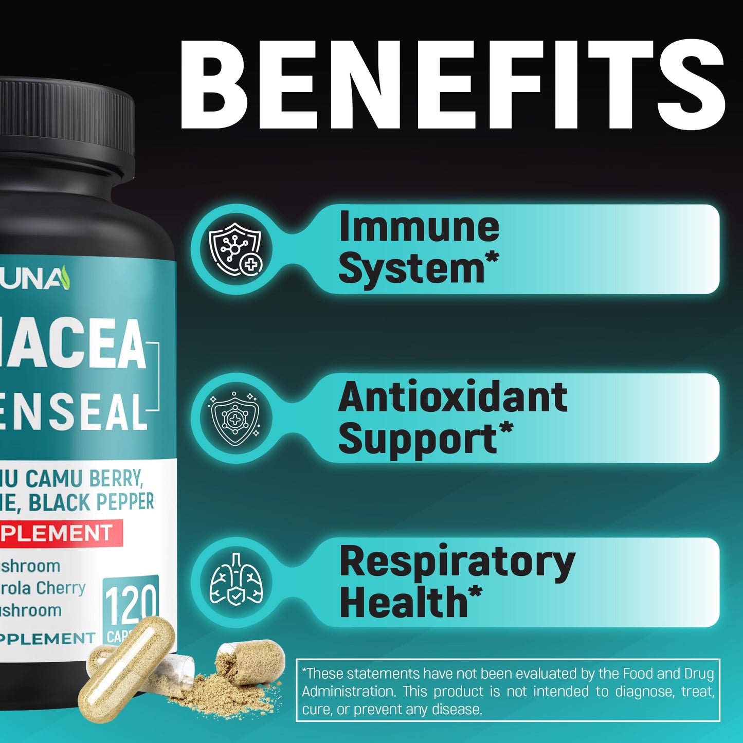 CIVIMUNA Echinacea Extract Capsules, 120 Count