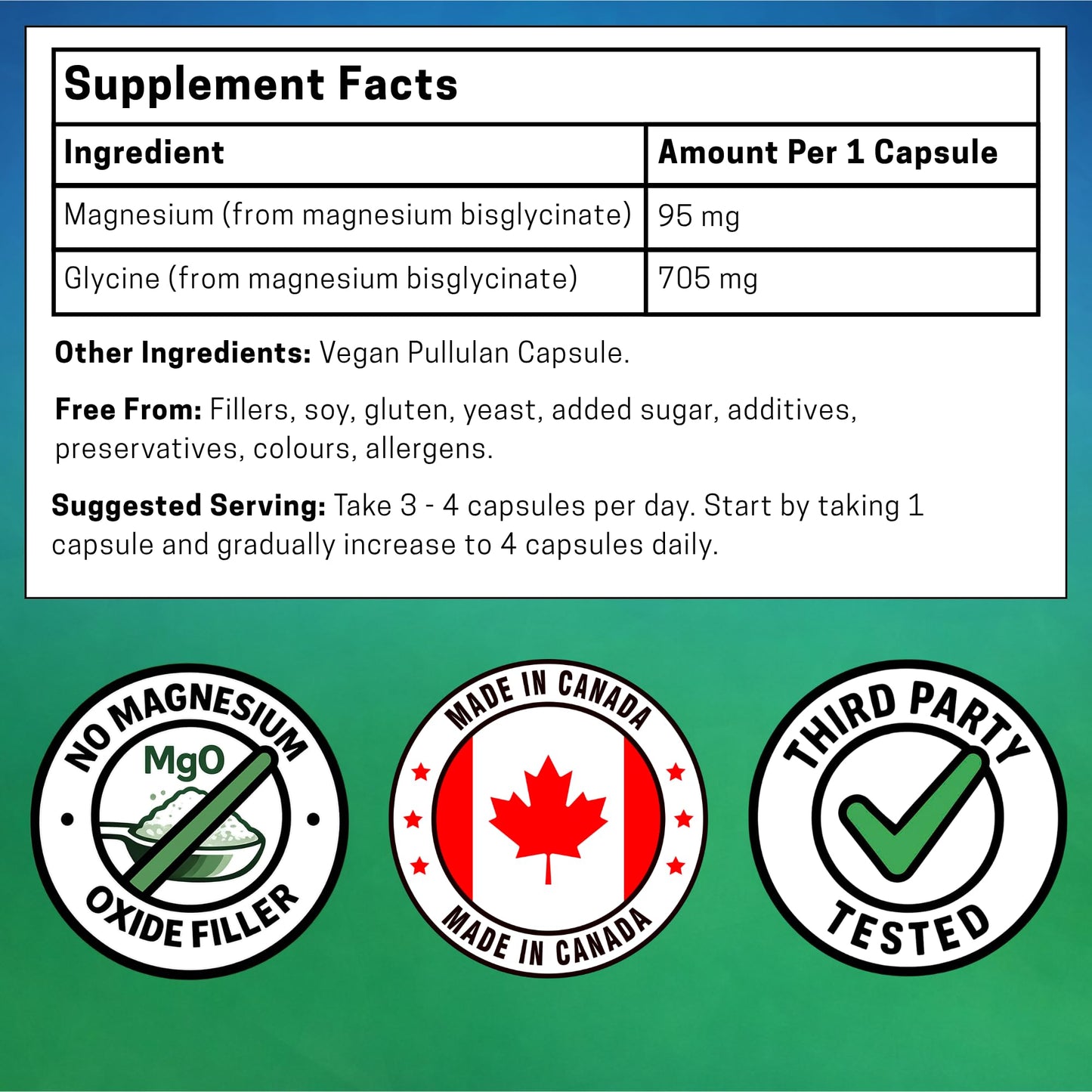 Mag365 PrizMAG Pure Magnesium Glycinate Capsules, 120 Capsules
