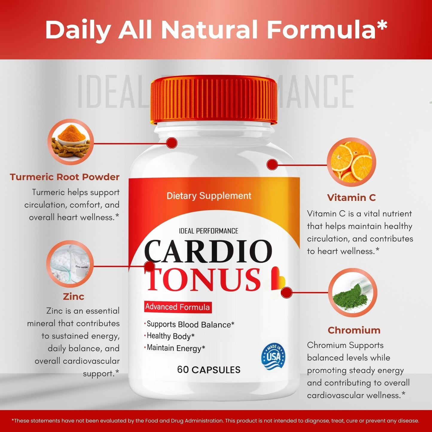 IDEAL PERFORMANCE Cardio Tonus Capsules, 300 Count