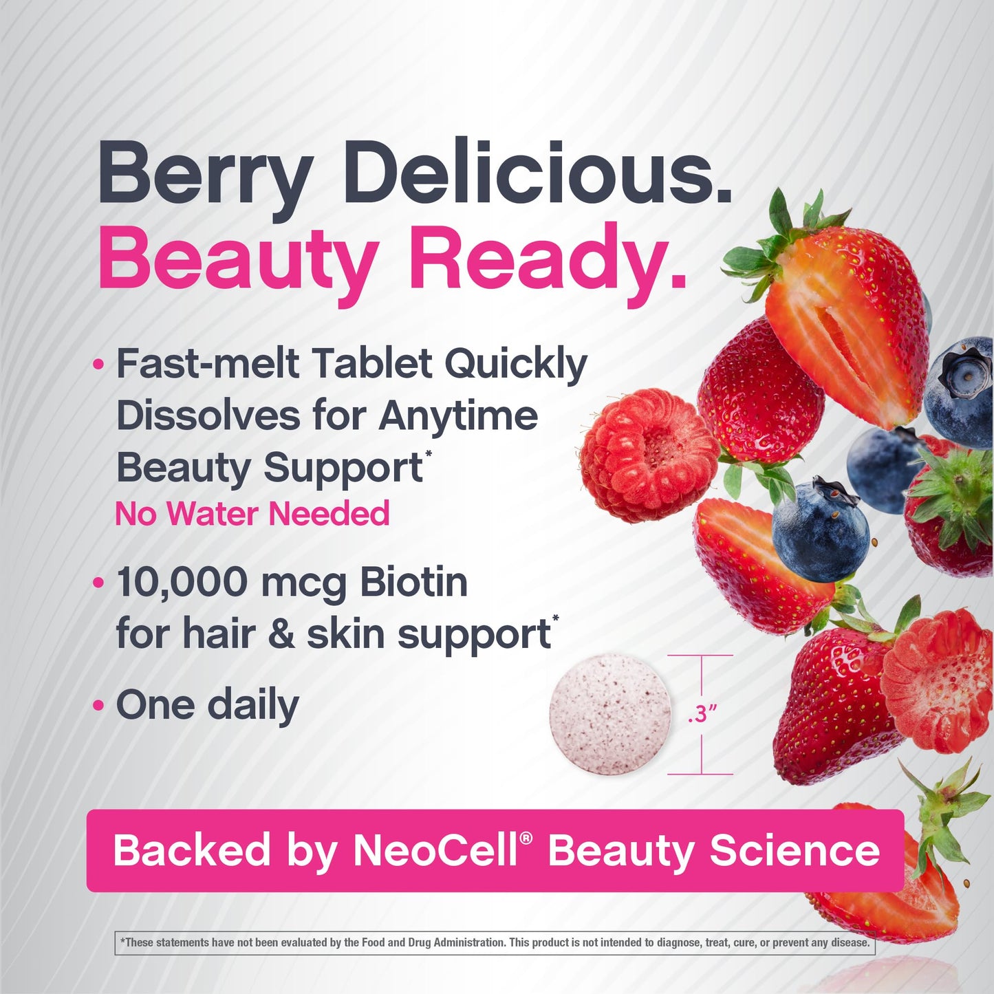 NeoCell Biotin 10000mcg Fast Dissolve Tablets, 180 Tablets