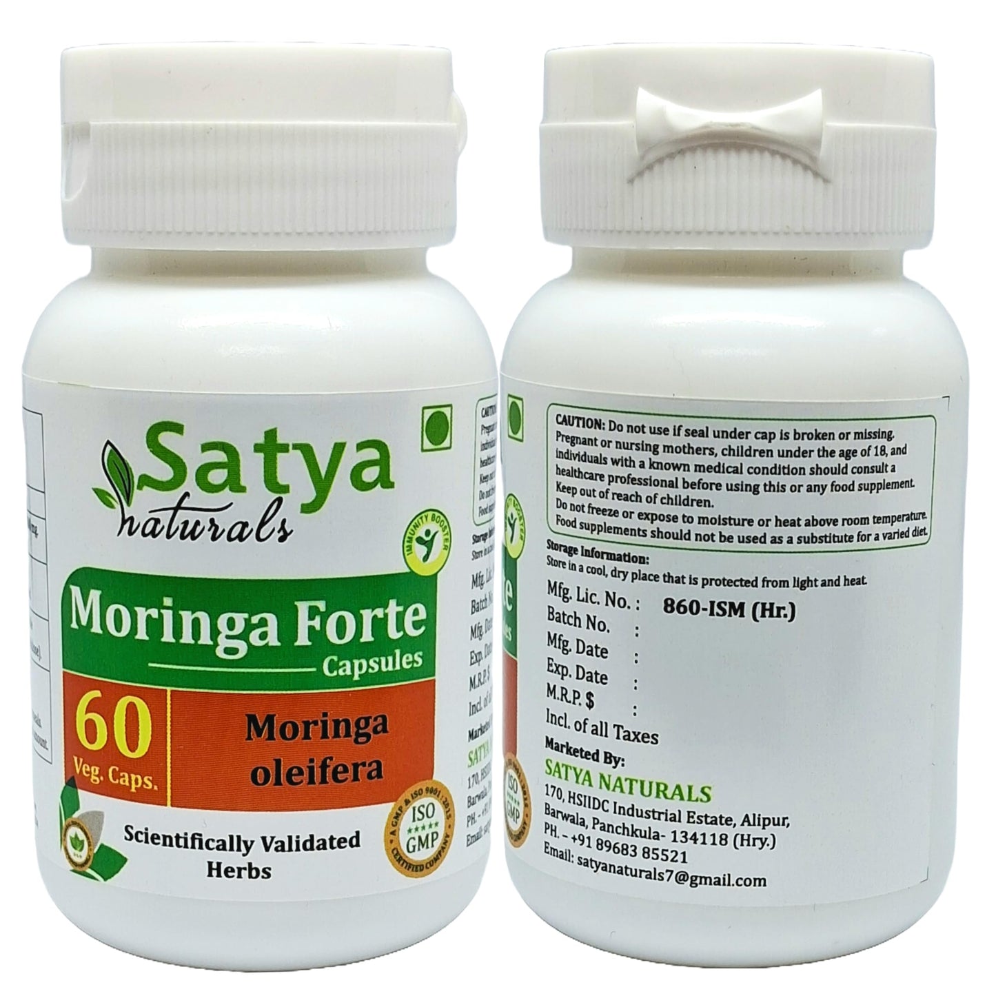 Satya Naturals Moringa Forte Capsules 500 mg, 120 Count