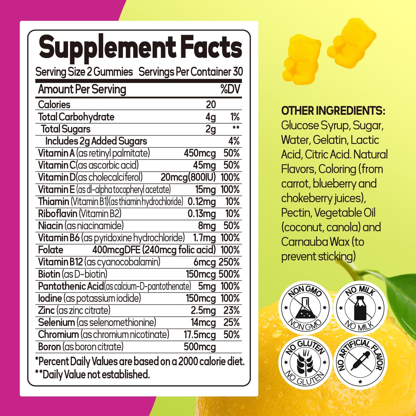 Faroromy Multivitamin for Women Gummy 60 Count