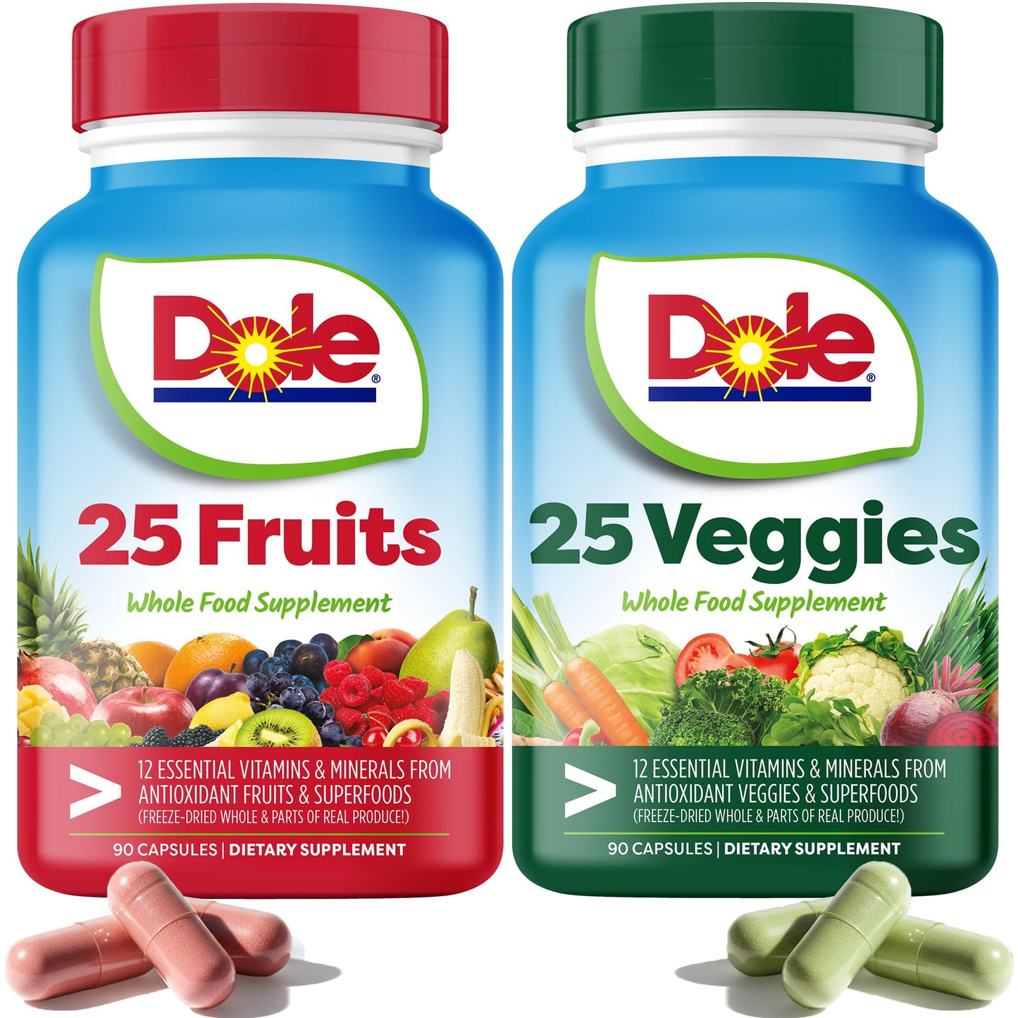 Dole Daily Fruits and Veggies Supplement, 180 Capsules