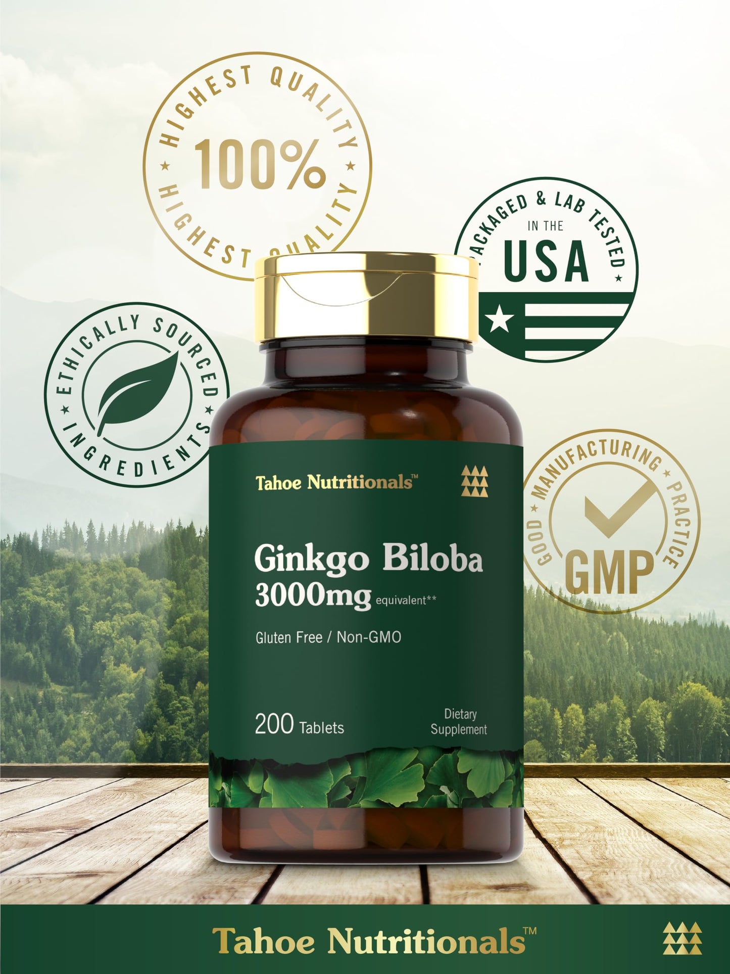 Carlyle Ginkgo Biloba Tablets 200 Count